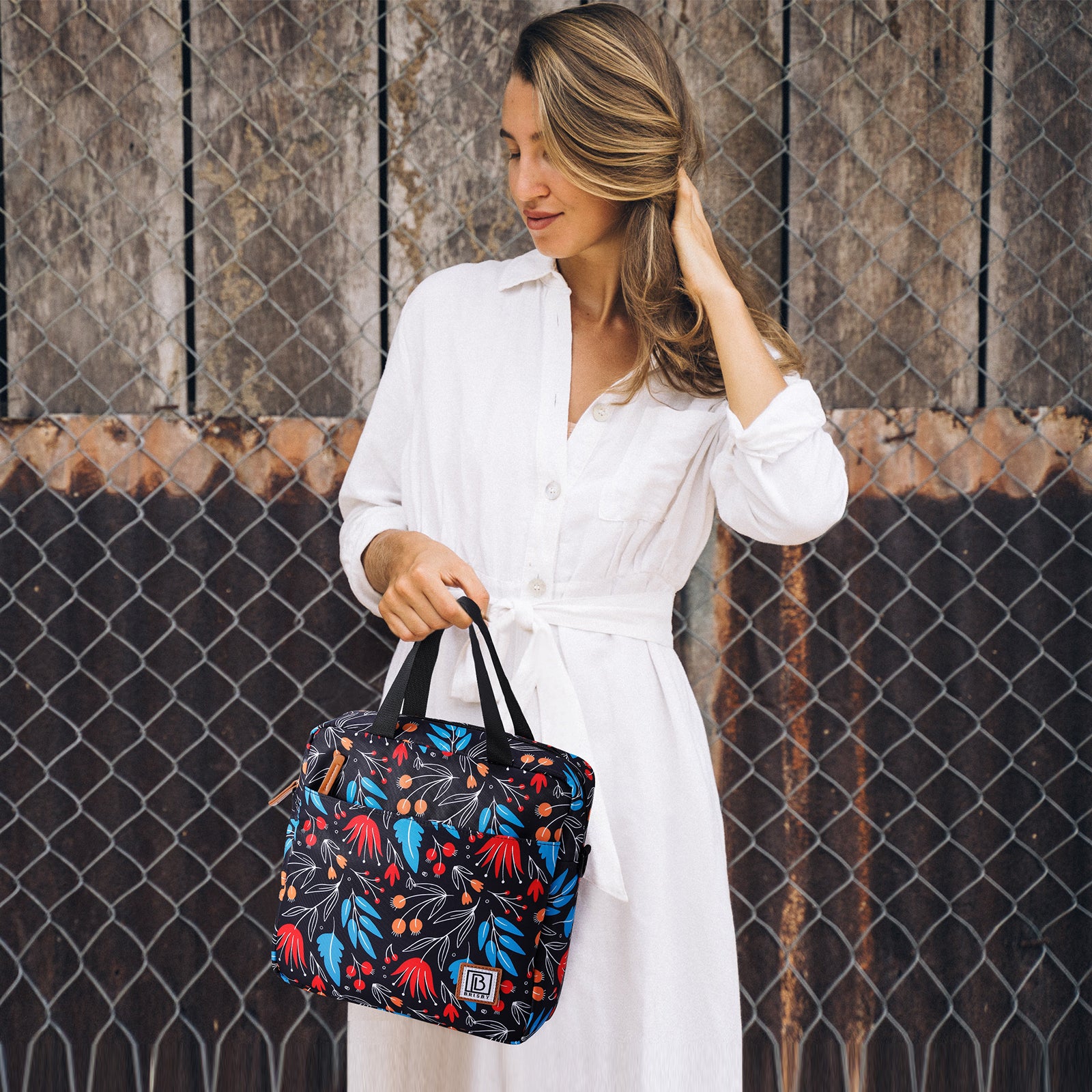 Cooler bag 7L night flower - Lunch bag - 4-layer insulated - 2 free cooling elements - incl. shoulder strap