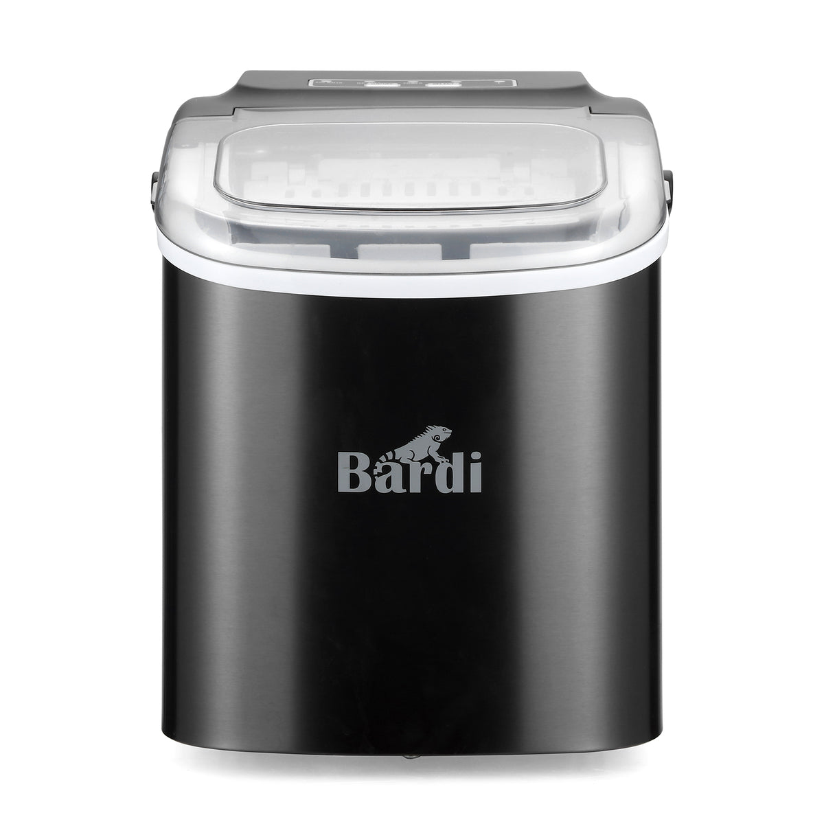 Bardi 1.2L Deluxe IJsblokjesmachine – IJsblokmaker Inclusief Luxe Thermosbeker en IJsschep – 9 Blokjes in 8 Minuten – Gunmetal Zwart
