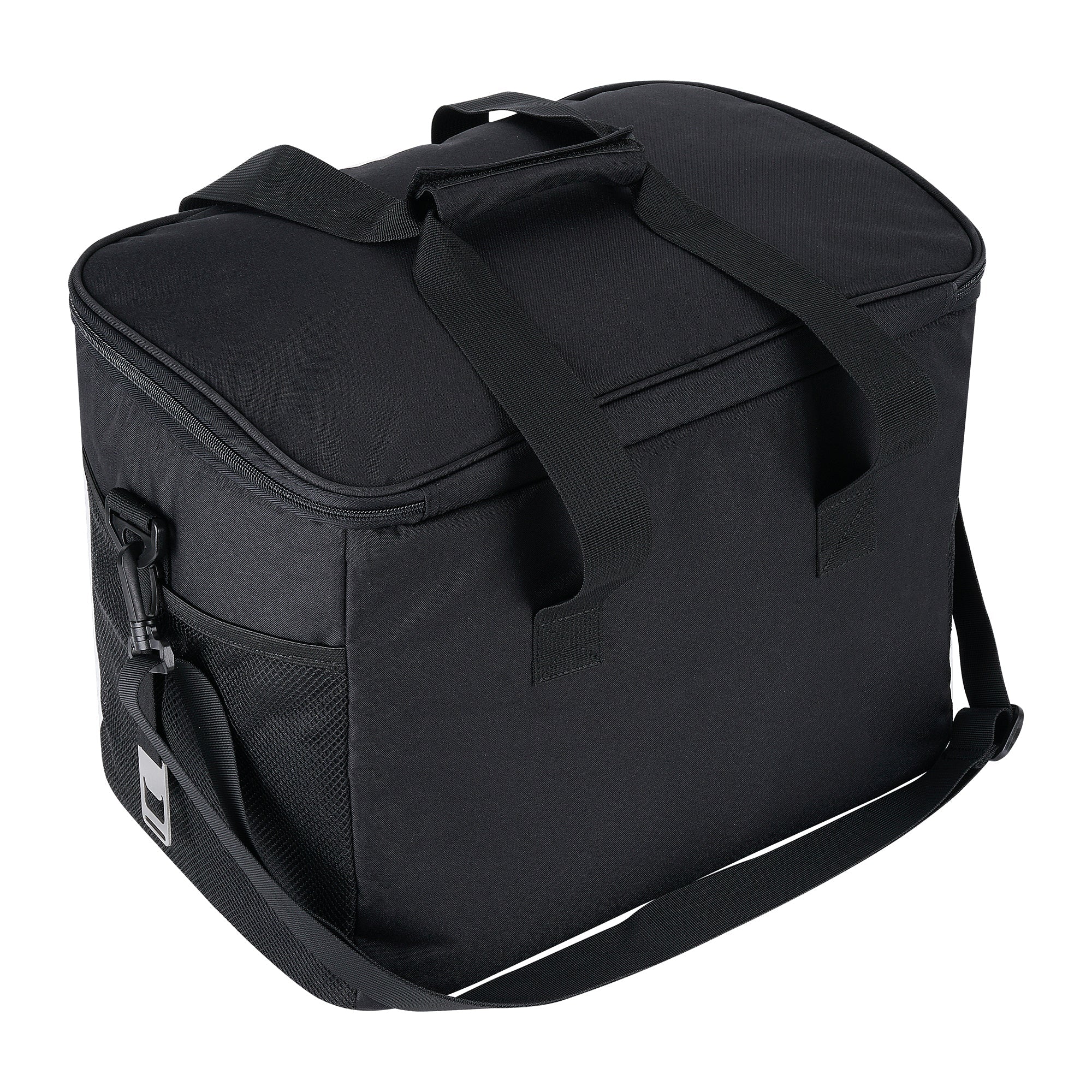 Cooler bag 30L black - lunch bag - foldable - 4-layer insulated - incl. 4 free cooling elements and carrying strap