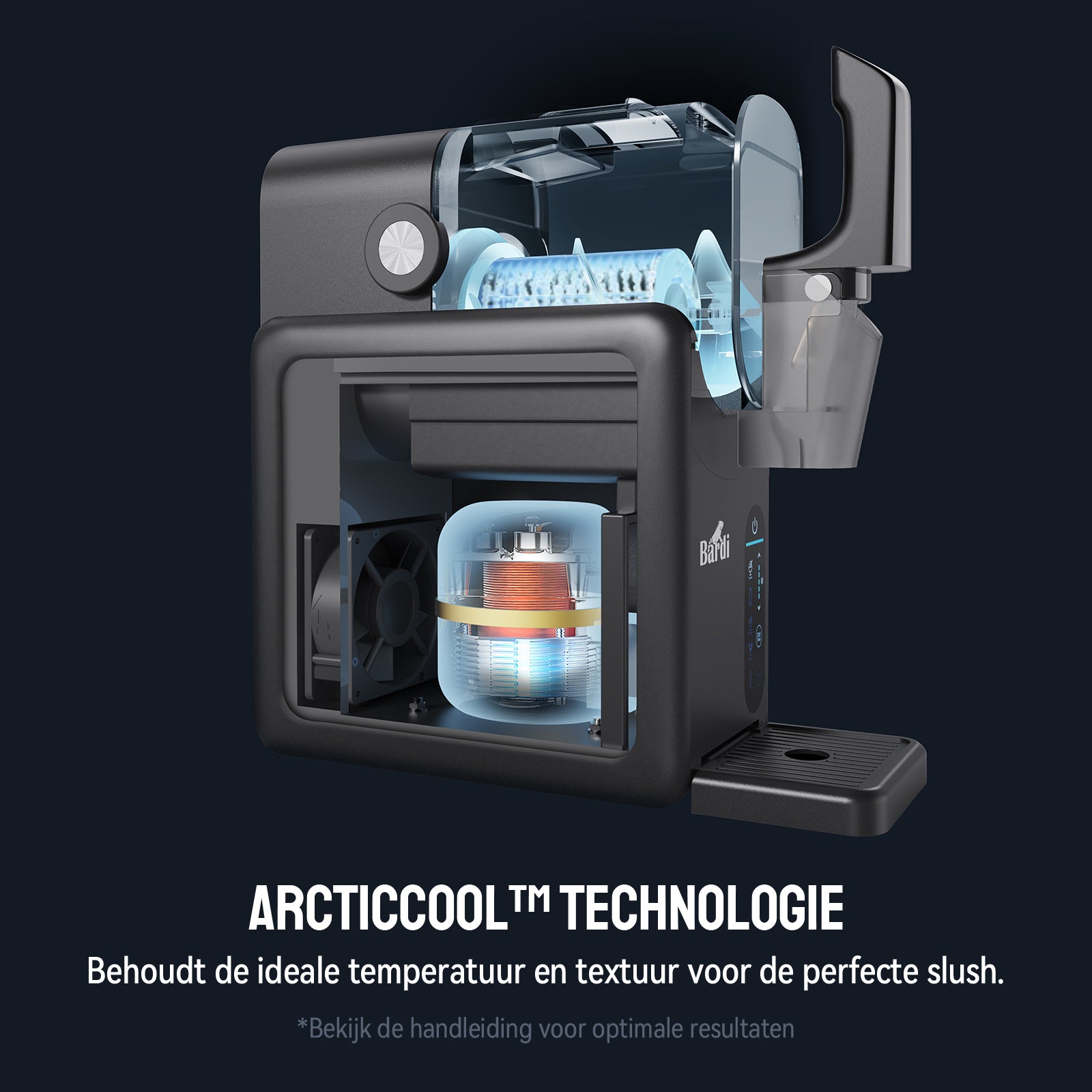 Bardi Slush Hero Slushpuppy Machine 2,6L - ArcticCool compressor - fluisterstil 40 dB