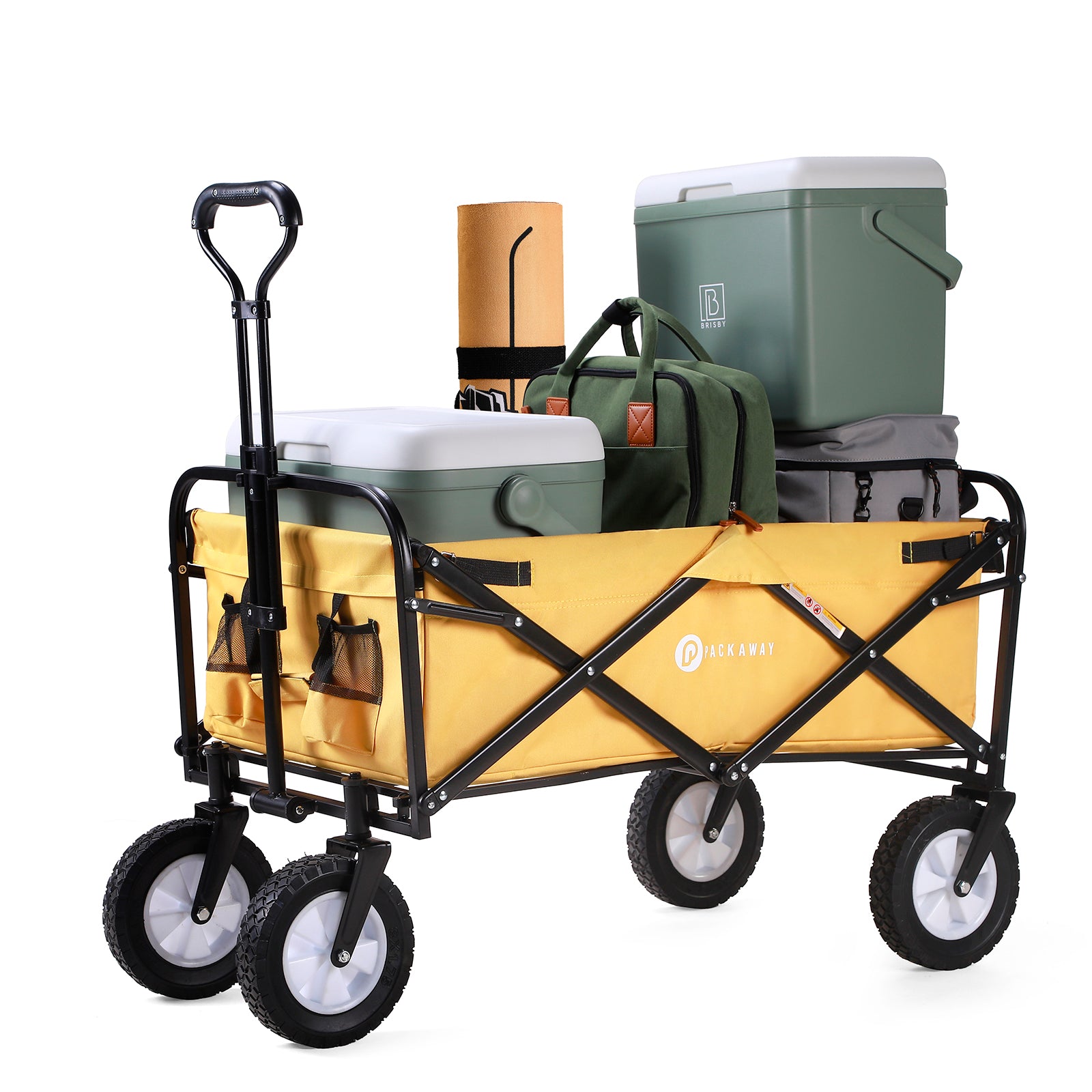 Packaway Bolderkar 70kg oker - opvouwbaar - wasbaar