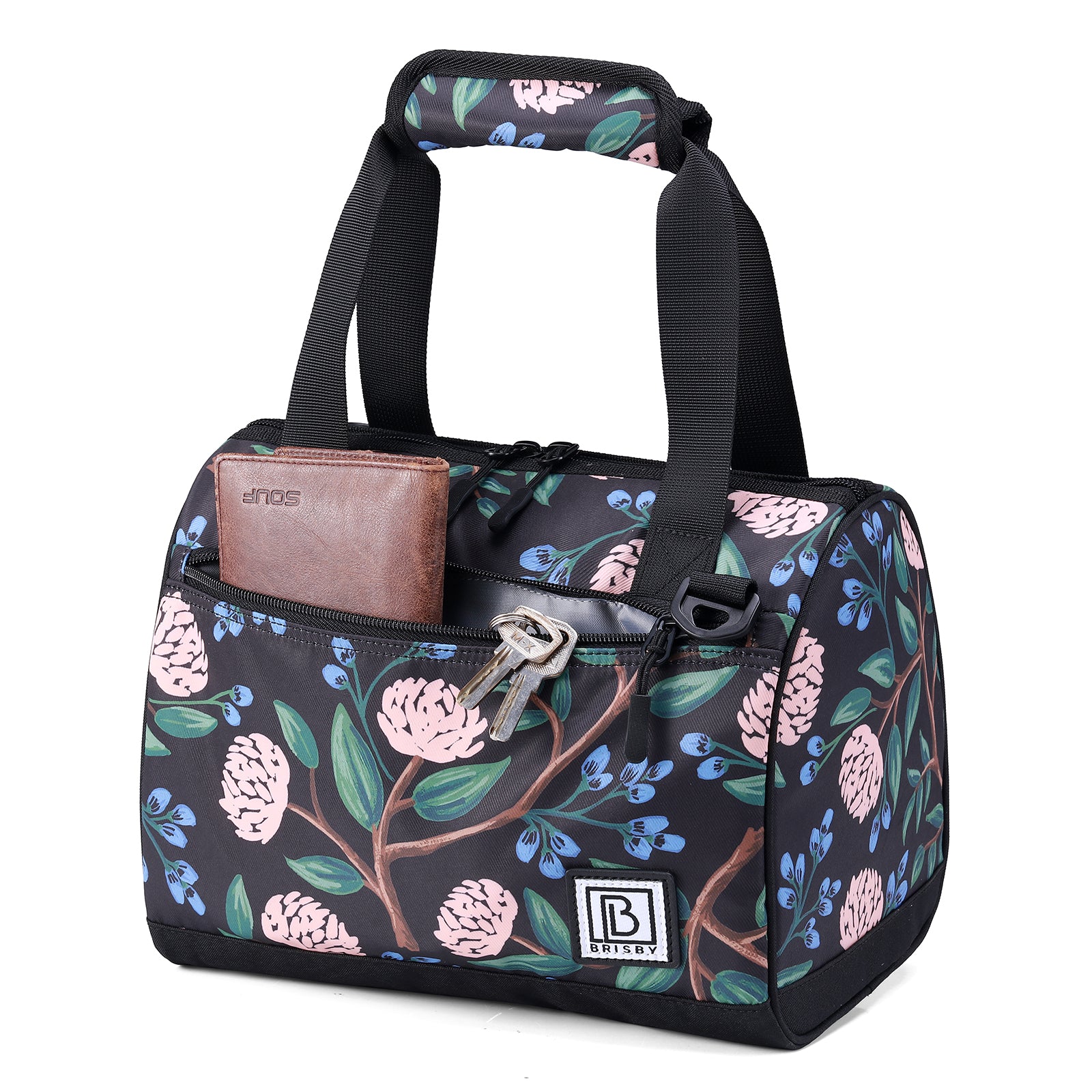 Cooler bag 10L passion flower - Lunch bag - 4-layer insulated - 2 free cooling elements - incl. shoulder strap