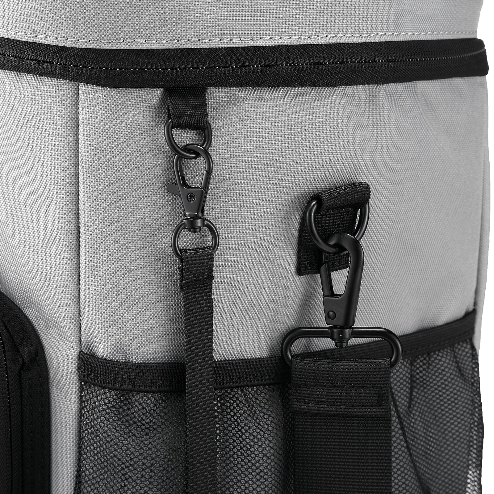 Koeltas 30L zwart grijs - Lunchtas - 4 laags geïsoleerd - incl. 4 koelelementen