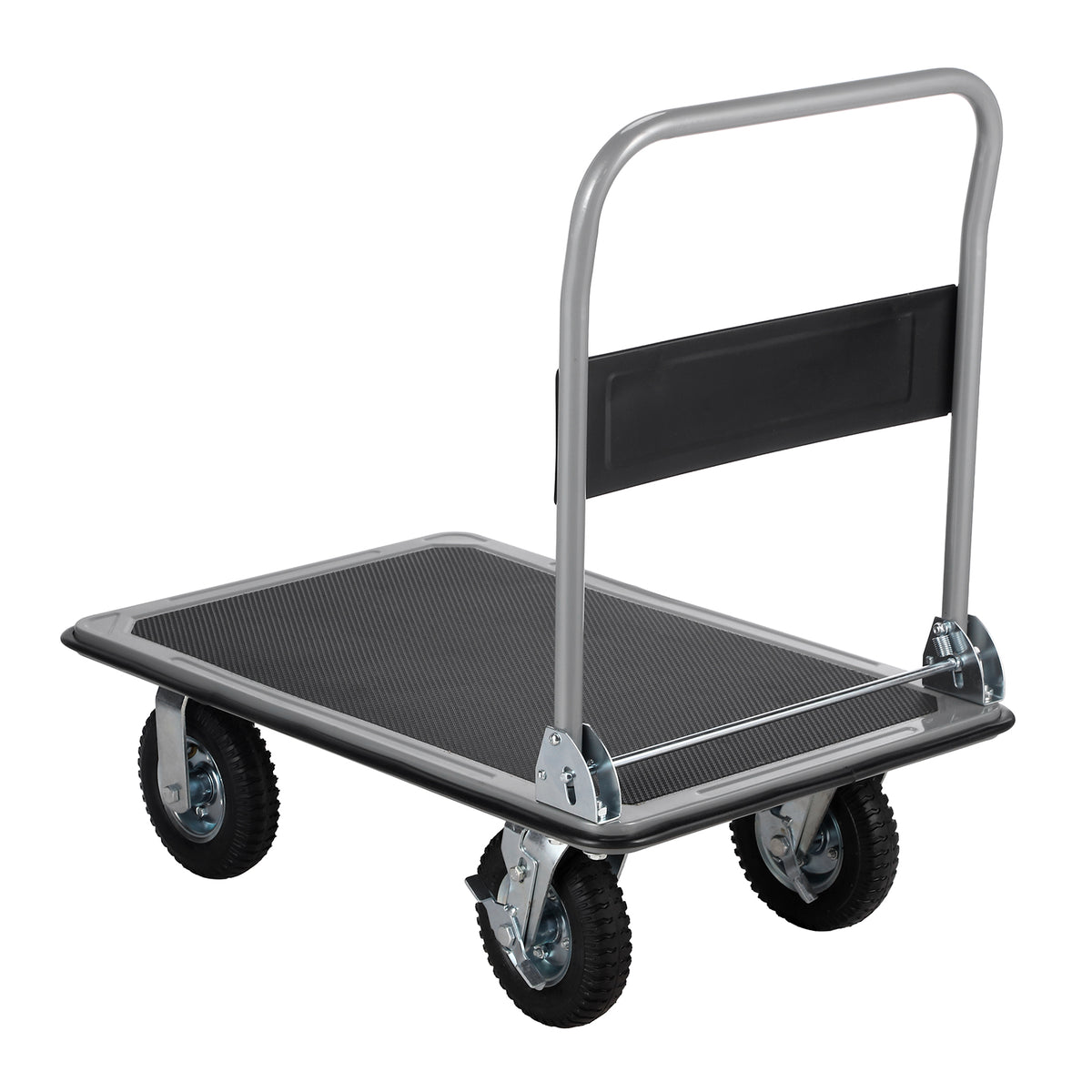 Packaway Professionele Opvouwbare Transportwagen 350 kg – Transportkar met Rubberen Luchtbanden – Rem – Antislip Laadplateau