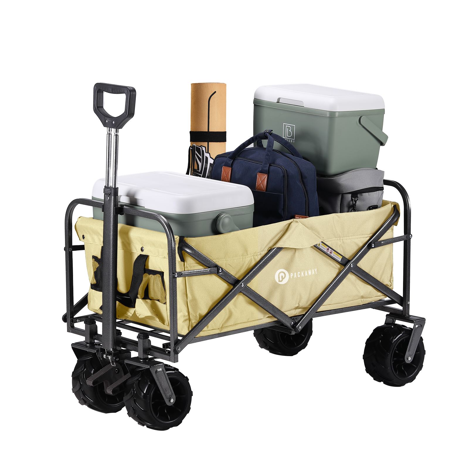Packaway Bolderkar XL 80kg taupe - opvouwbaar - heavy duty - wasbaar