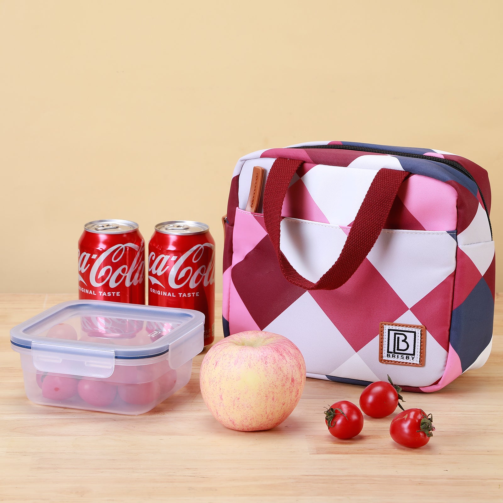 Cooler bag 4L block rose - 4-layer insulated - free cooling element