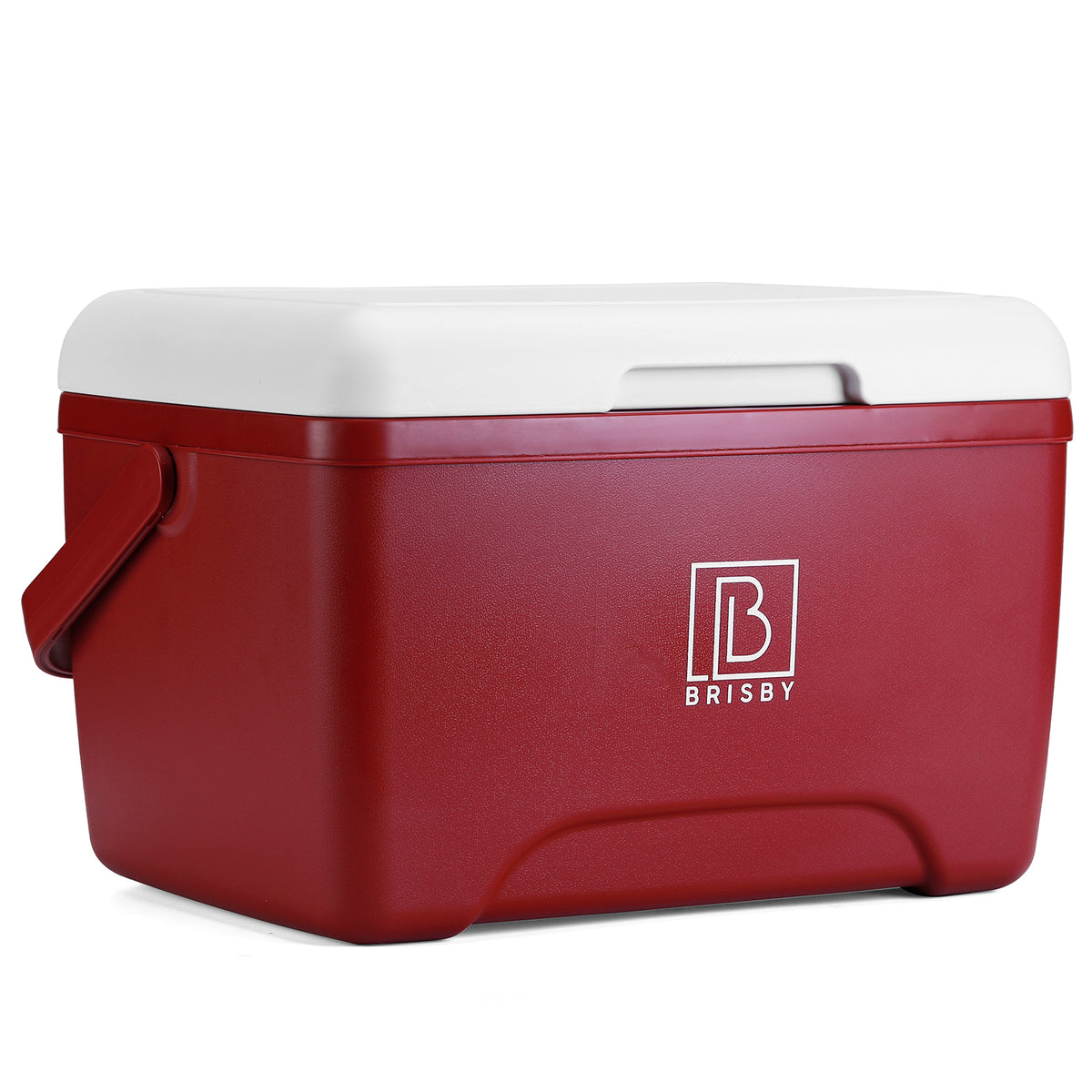 Brisby Koelbox - Frigobox - 8L - Rood - Tot maximaal 40 uur isolatie - Incl. 2 dikke koelelementen van 450ml - Met koelelementen vergrendeld in deksel en Brisby 500ml Zwarte Dubbelwandige Thermosfles