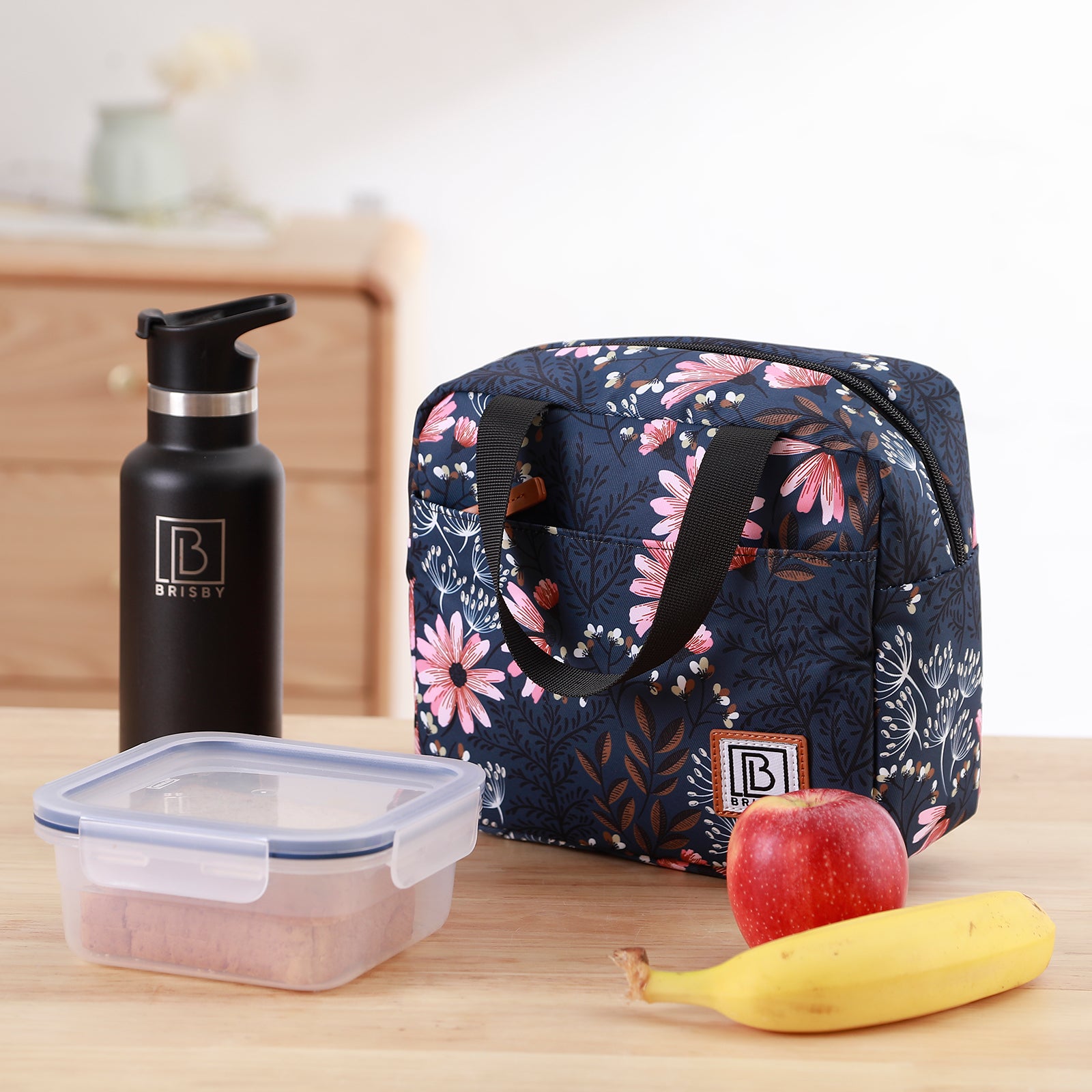 Cooler bag 4L Japanese flower - 4-layer insulated - free cooling element