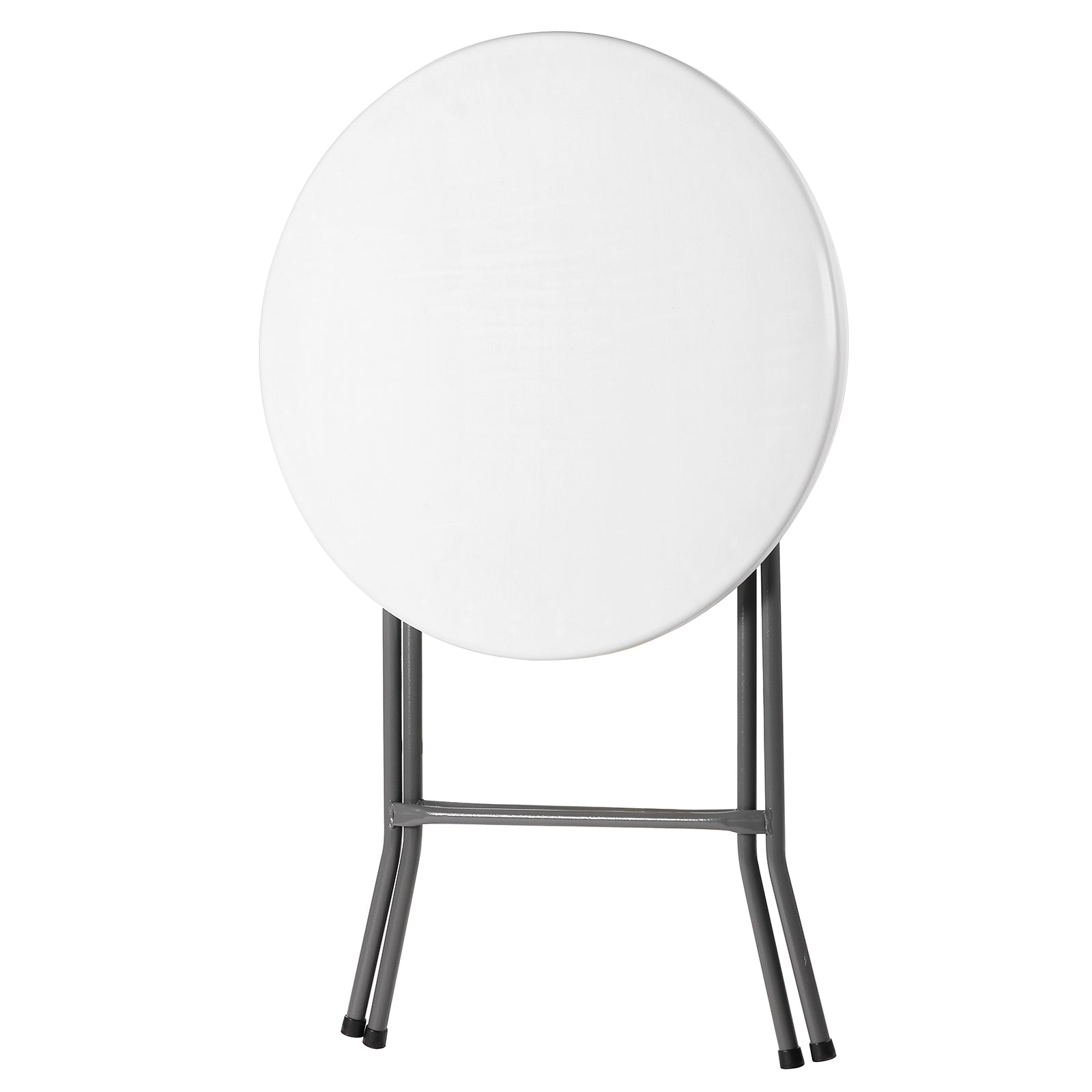 Bardi 2 x Salontafel - Bijzettafel Inklapbaar 60 x 74cm - Wit inclusief Witte Rokken