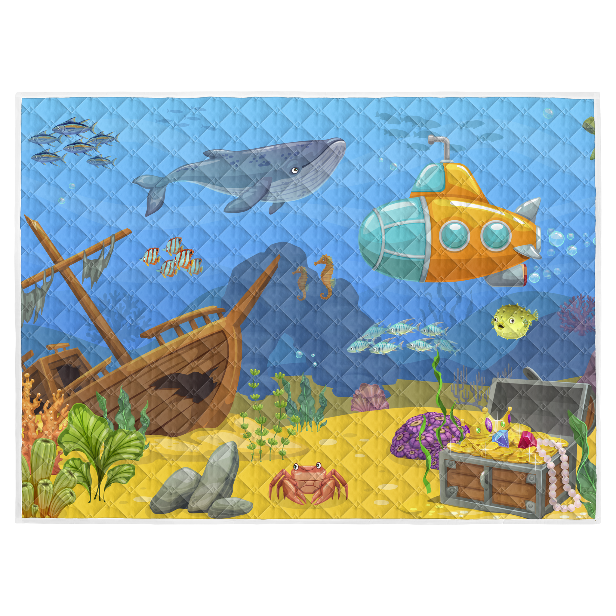 Play mat sealife 2 150x200 - heavy quality - play mat - anti-slip - washable
