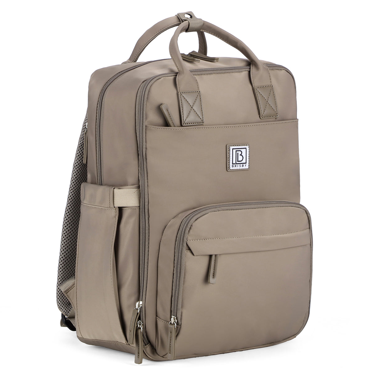 Brisby slijtvaste Luiertas – verzorgingstas – met buggymontage - Stone Greige