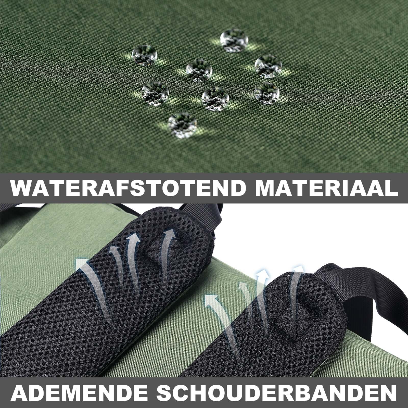 Brisby Rugzak voor Dames & Heren – Comfortabele, Waterafstotende Rugtas met Laptopvak, perfect als Schooltas, Werktas & voor op Reis. Geschikt als handbagage. Levenslange Garantie! - Groen Brisby Rugzak voor Dames & Heren – Comfortabele, Waterafstot