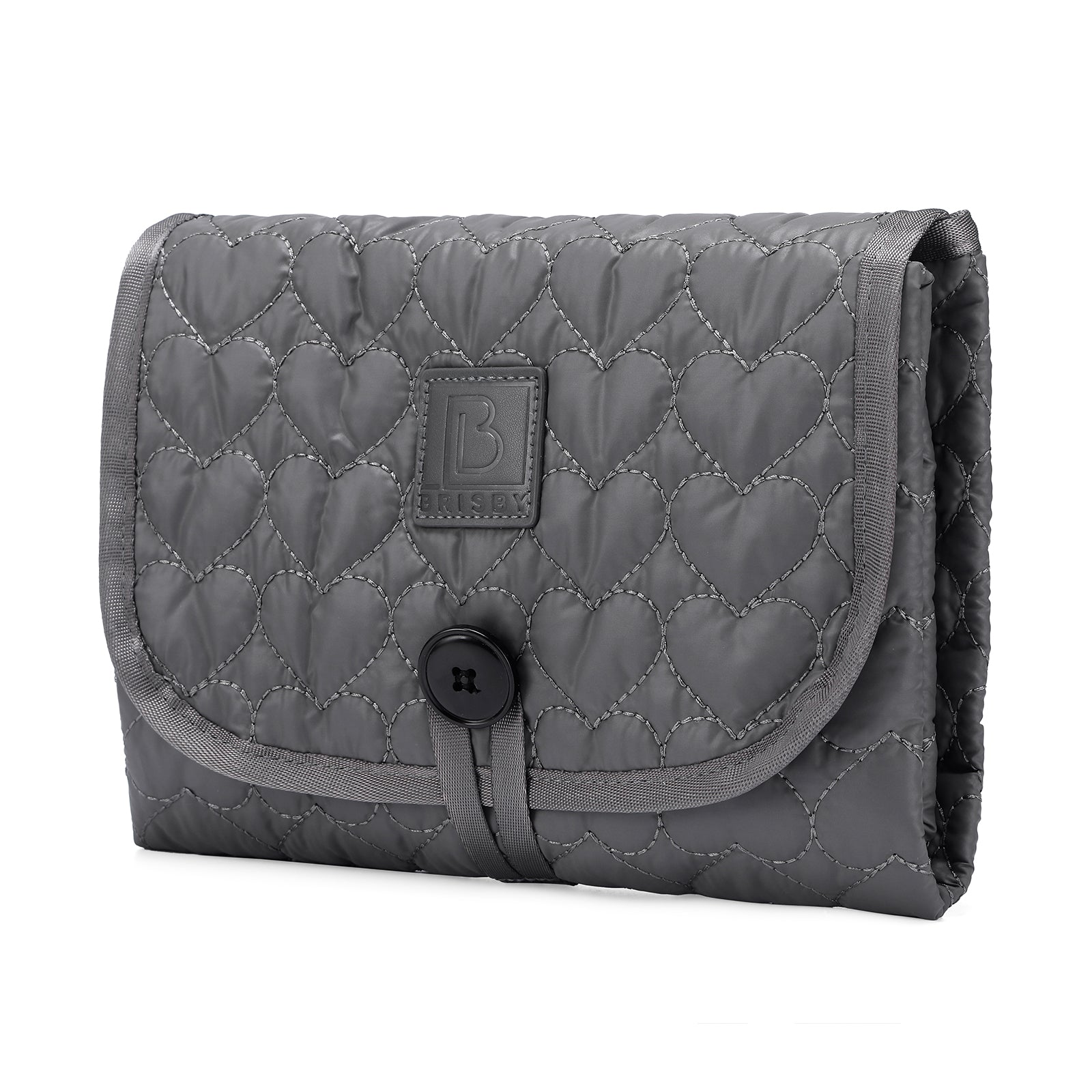 Florence diaper bag 17L grey - shoulder bag, changing bag - hard-wearing - incl. cool bag, changing mat and pram hooks - nylon