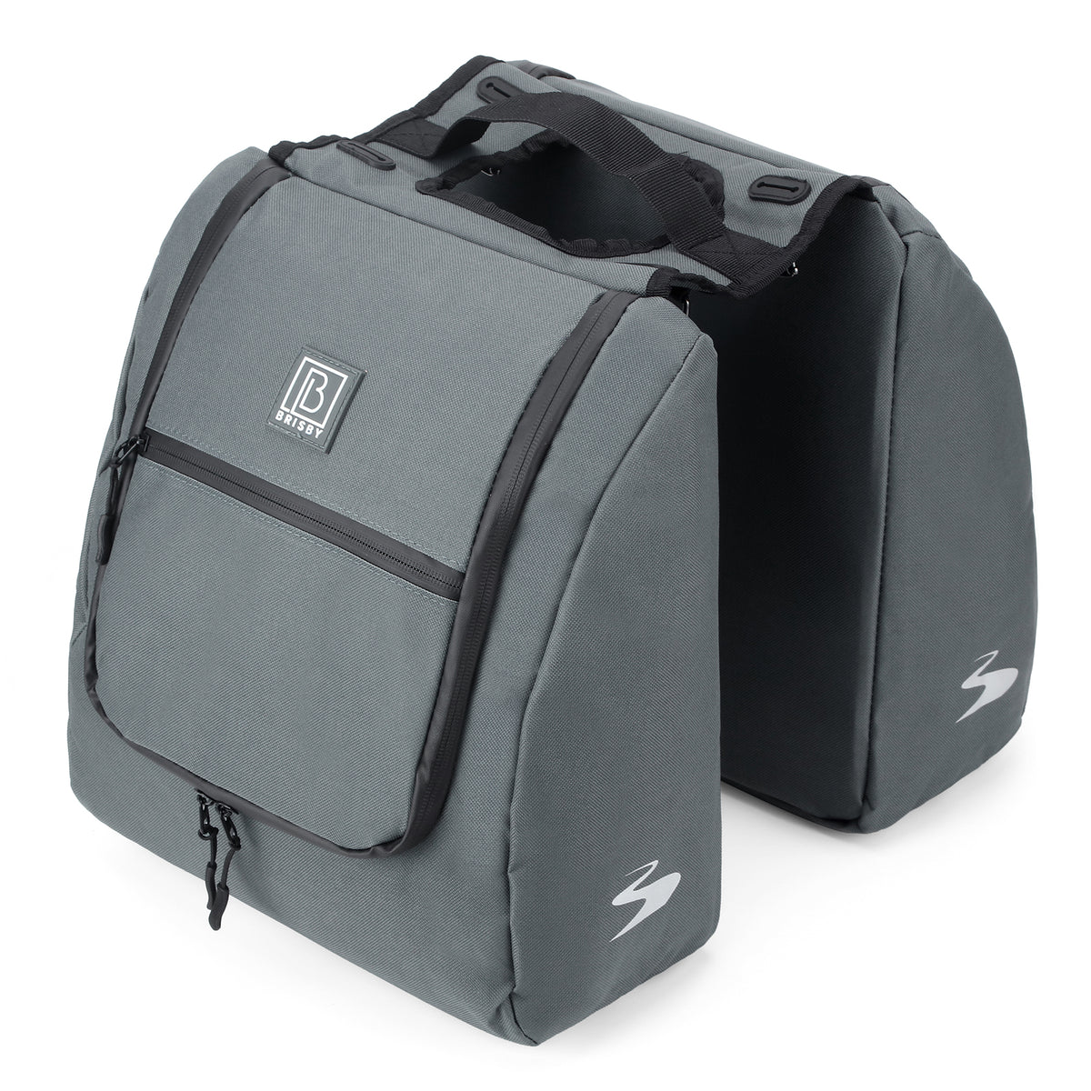 Brisby Dubbele Fietstas 28 Liter – Koeltas en Lunchtas – 4-laags Geïsoleerd – Voor Gewone en Elektrische Fiets – Waterafstotend met Waterdichte Ritsen – Urban Blue