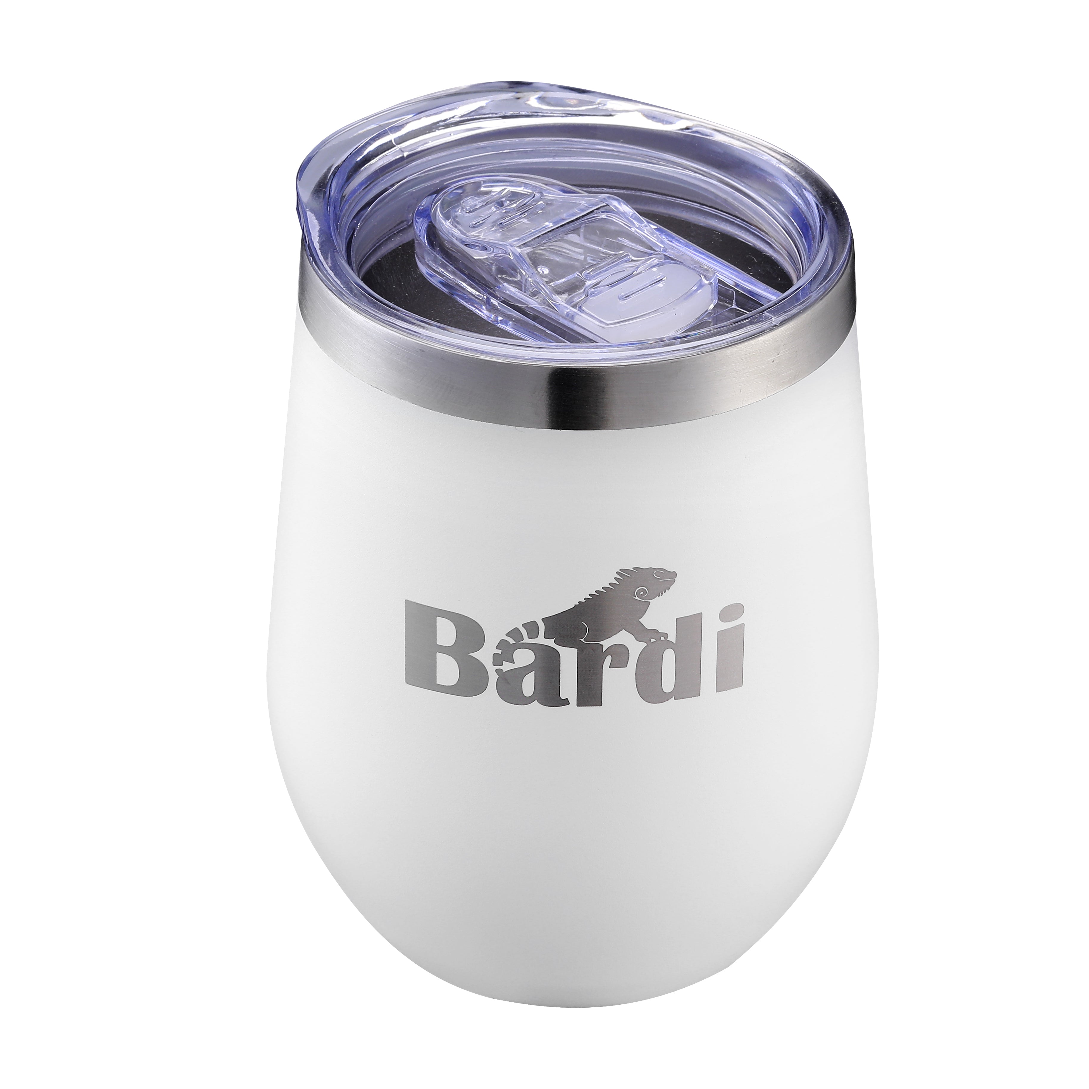 Bardi Thermosbekers 0,3L RVS wit set - incl. deksels - dubbelwandig