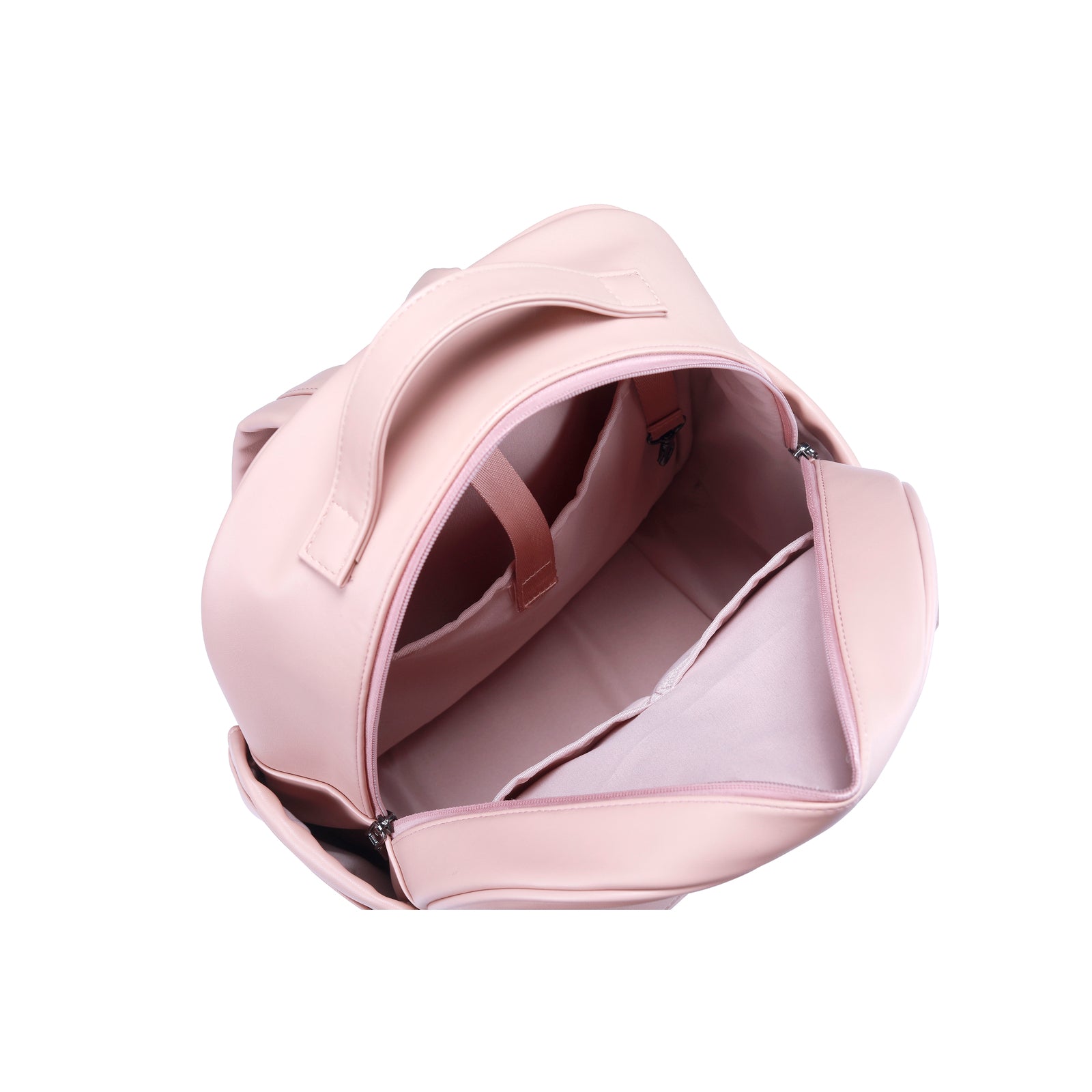 Venezia durable backpack pink - PU leather - 14 inch laptop compartment - water-repellent