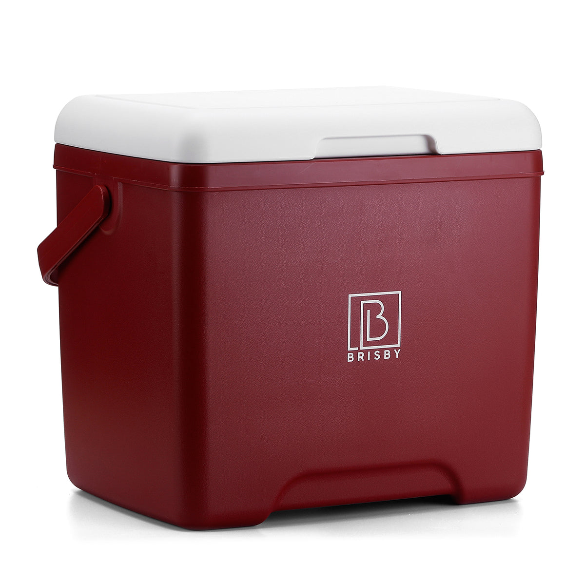 Brisby Koelbox - Frigobox - 13L- Rood - Tot maximaal 40 uur isolatie - Incl. 2 dikke koelelementen van 450ml - Met koelelementen vergrendeld in deksel en Brisby 500ml Zwarte Dubbelwandige Thermosfles