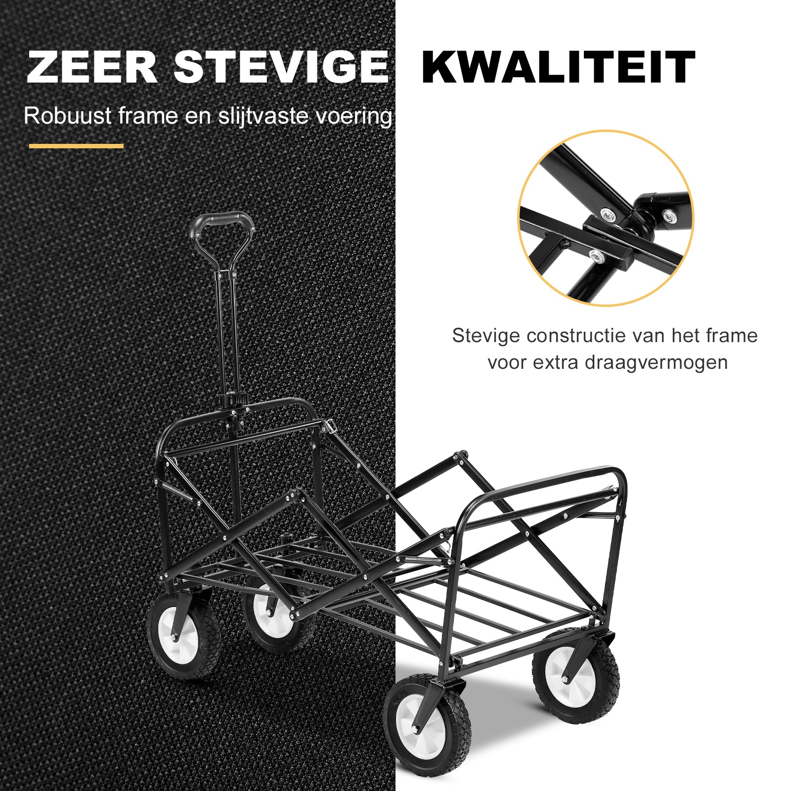 Packaway Bolderkar 70kg oker - opvouwbaar - wasbaar