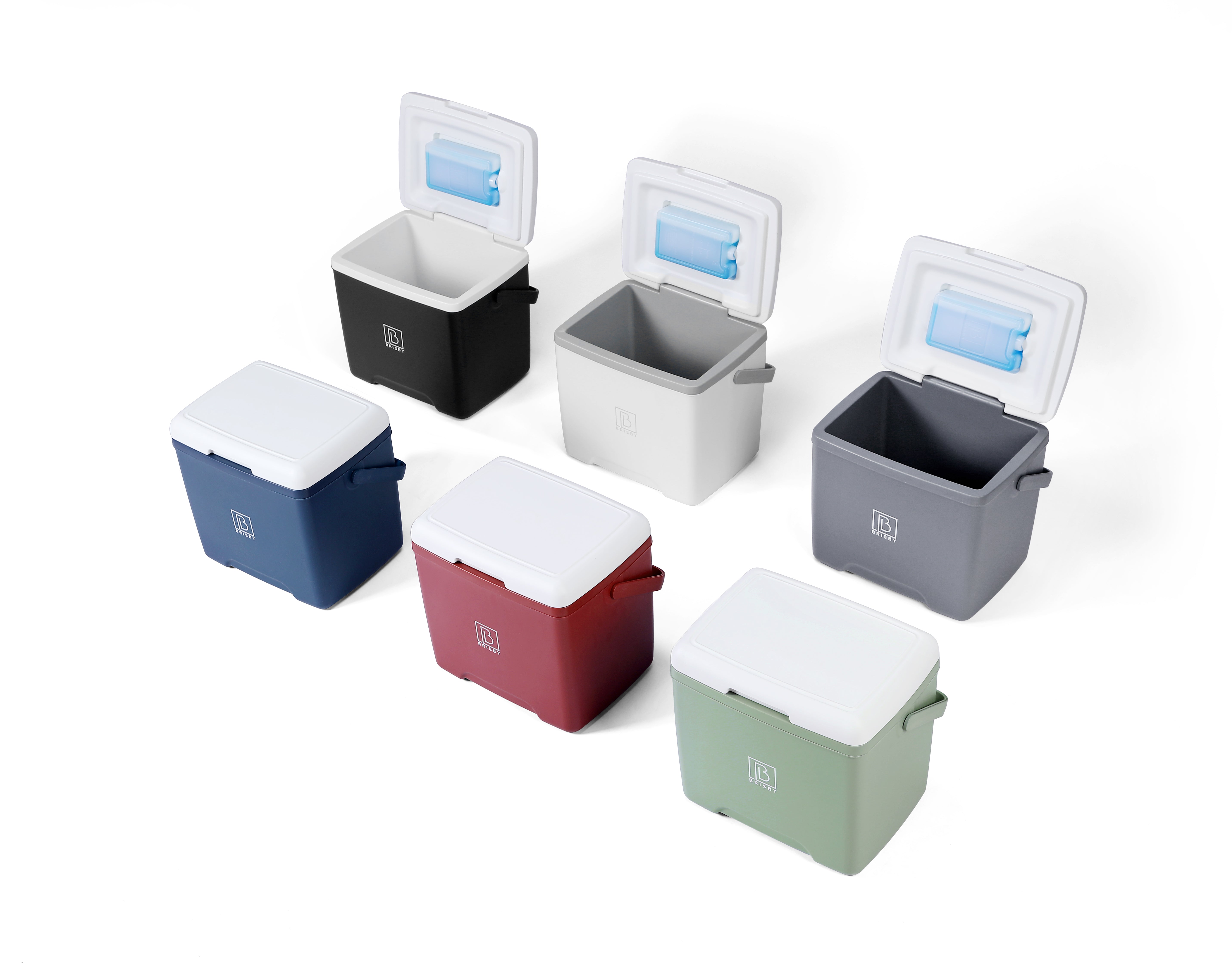 Cool box 13L grey - Up to 40 hours insulation - incl. 2 450ml cooling elements - temperature-safe closure - cooling element locked in lid
