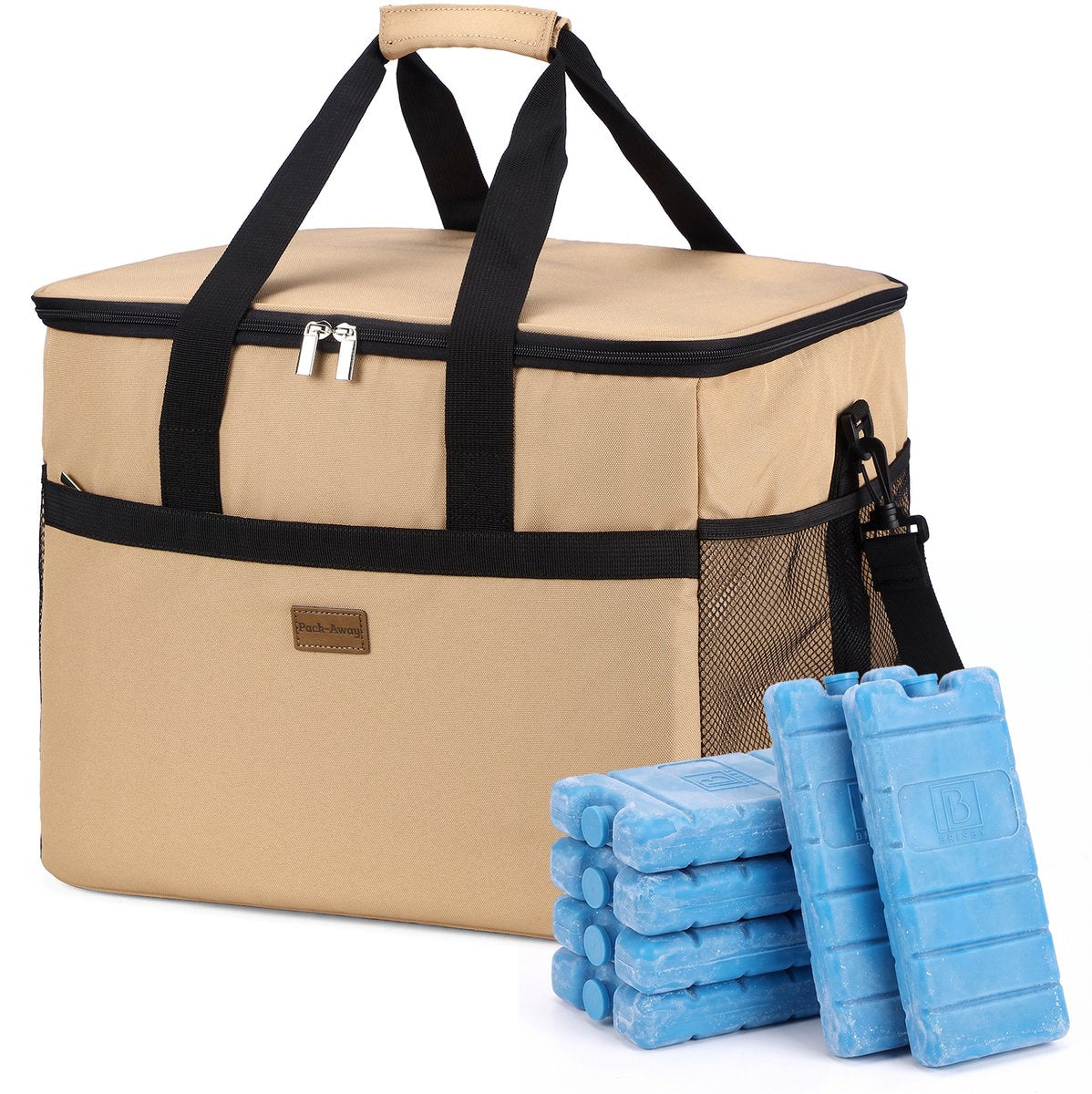 Packaway 4 Laags Geïsoleerde Lunchtas - 40 liter Koeltas - Beige