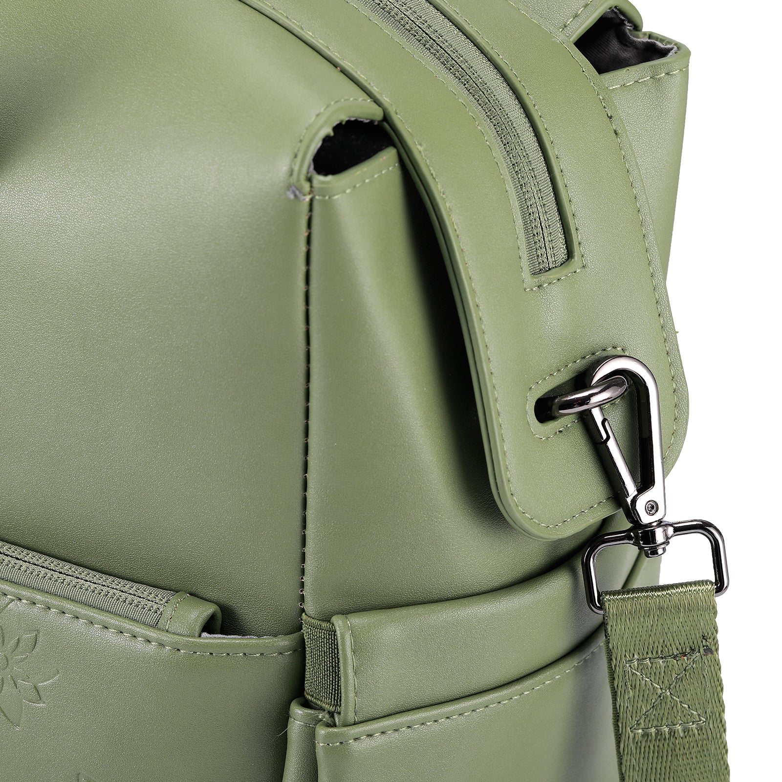 Venezia weekend bag green - shoulder bag - travel bag - hand luggage - hard-wearing - incl. hanging hooks - PU leather