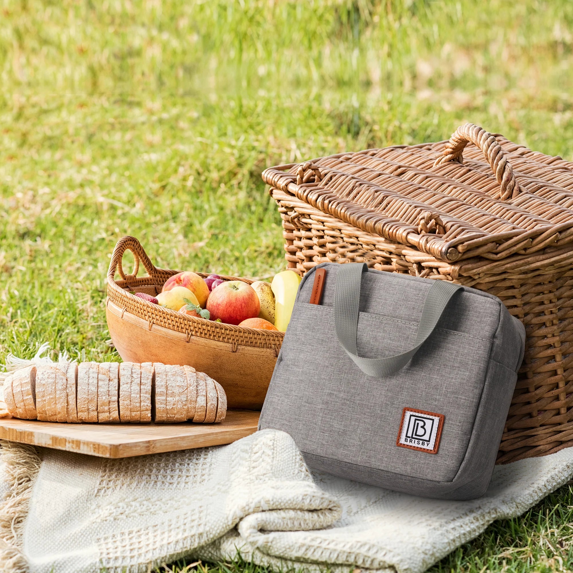 Cooler bag 4L light gray - 4-layer insulated - free cooling element