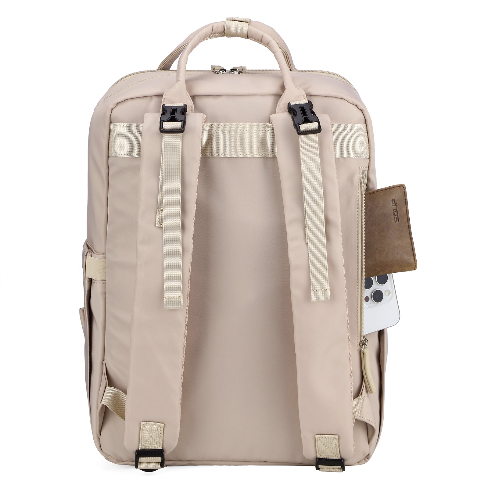 Brisby slijtvaste Luiertas – verzorgingstas – met buggymontage - Smooth Champagne