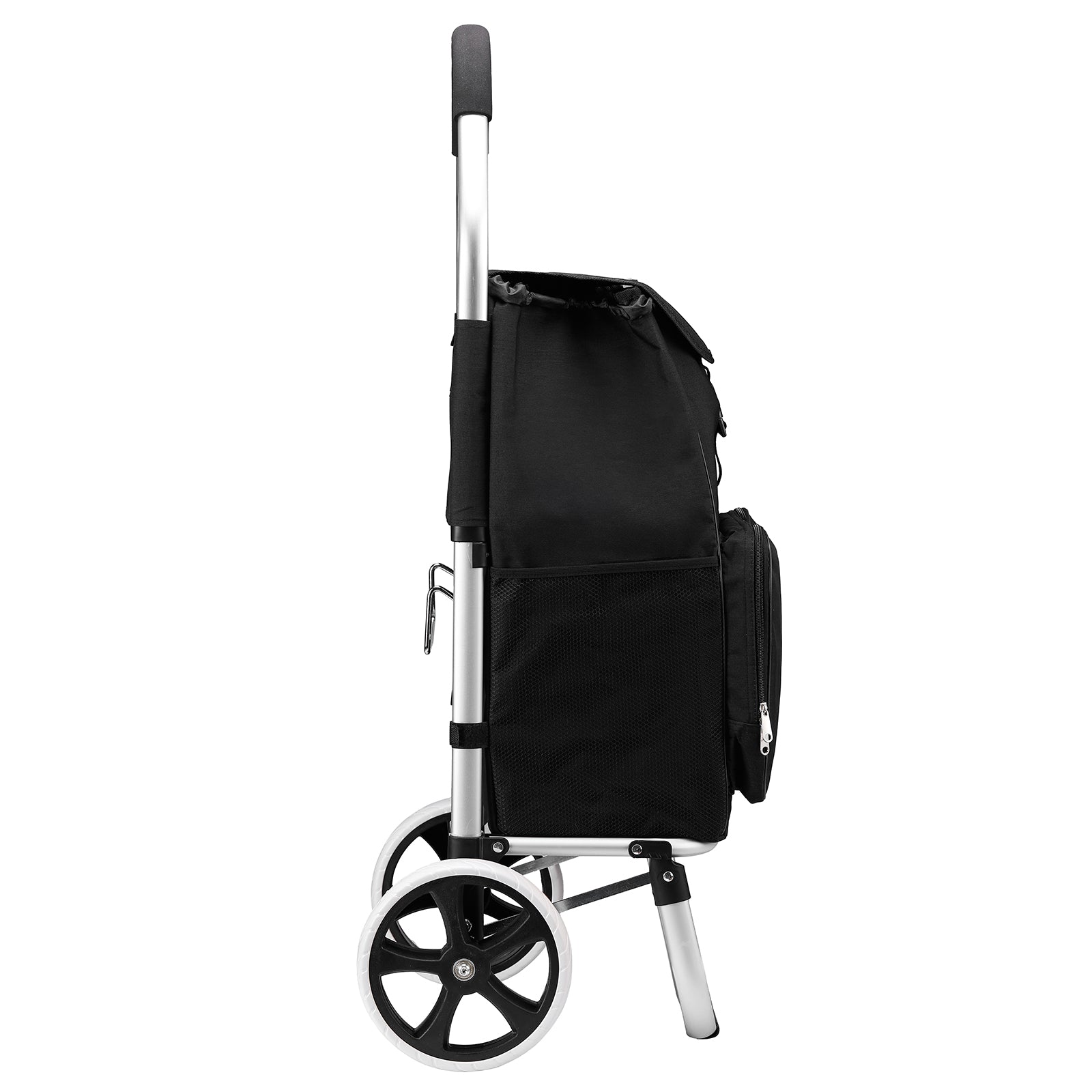 Shopping trolley 45L black - shopping trolley suspension - foldable - telescopic handle