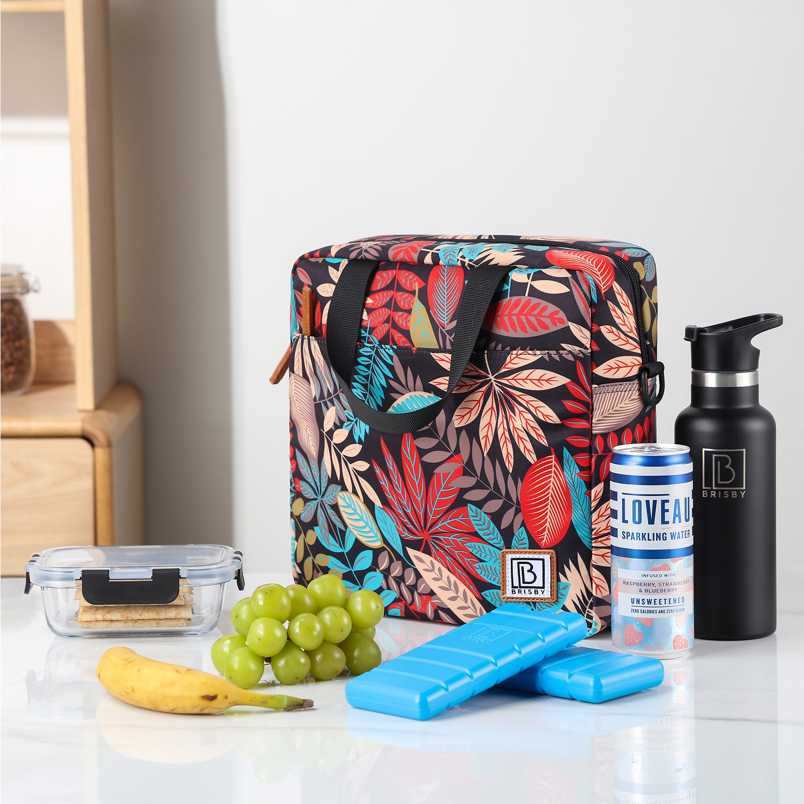 Brisby Koeltas Lunchtas 7L - Inclusief 2 Koelelementen & Schouderband - Jungle