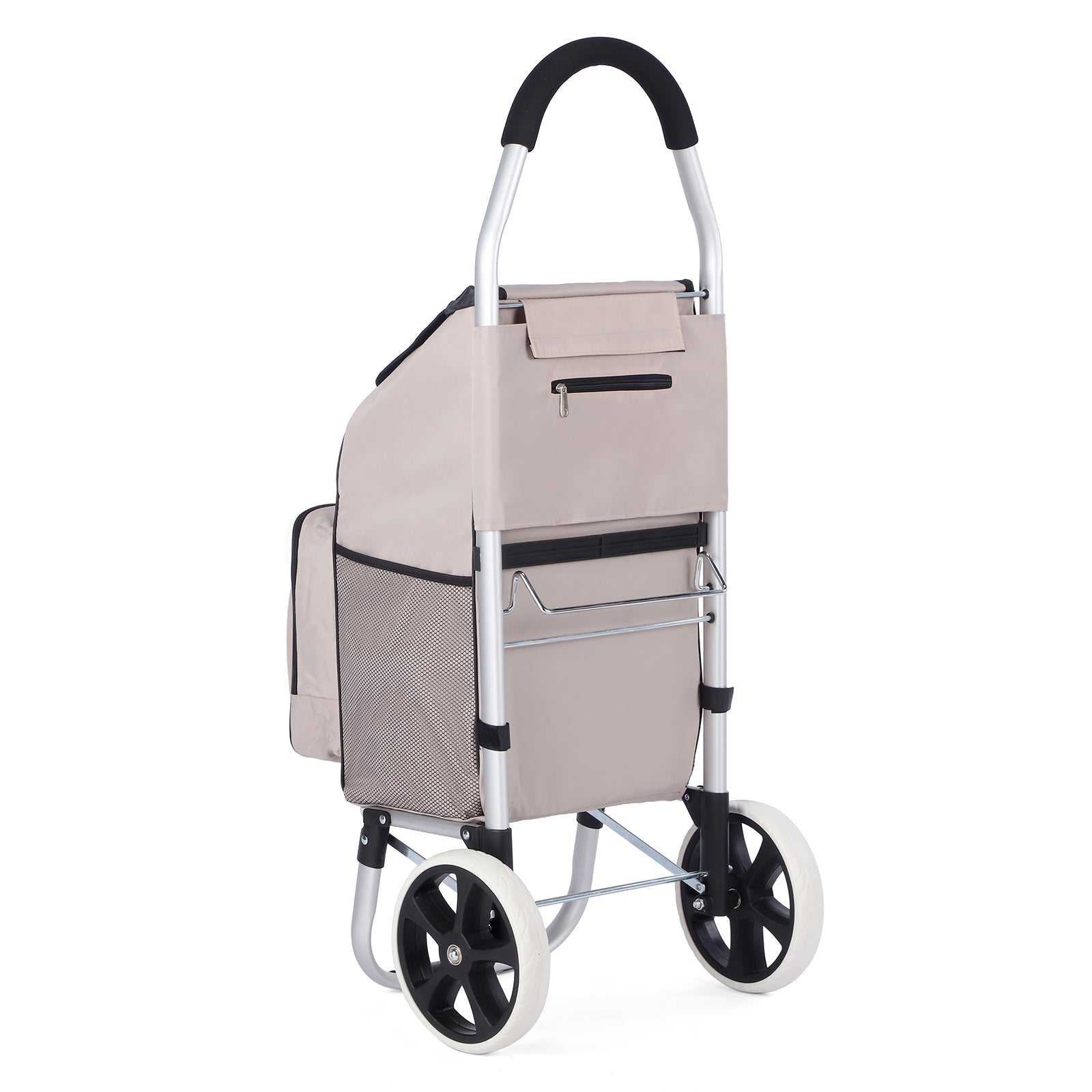 Packaway Boodschappentrolley met koelvak - 45L - boodschappenwagen - steekwagen functie - Champagne