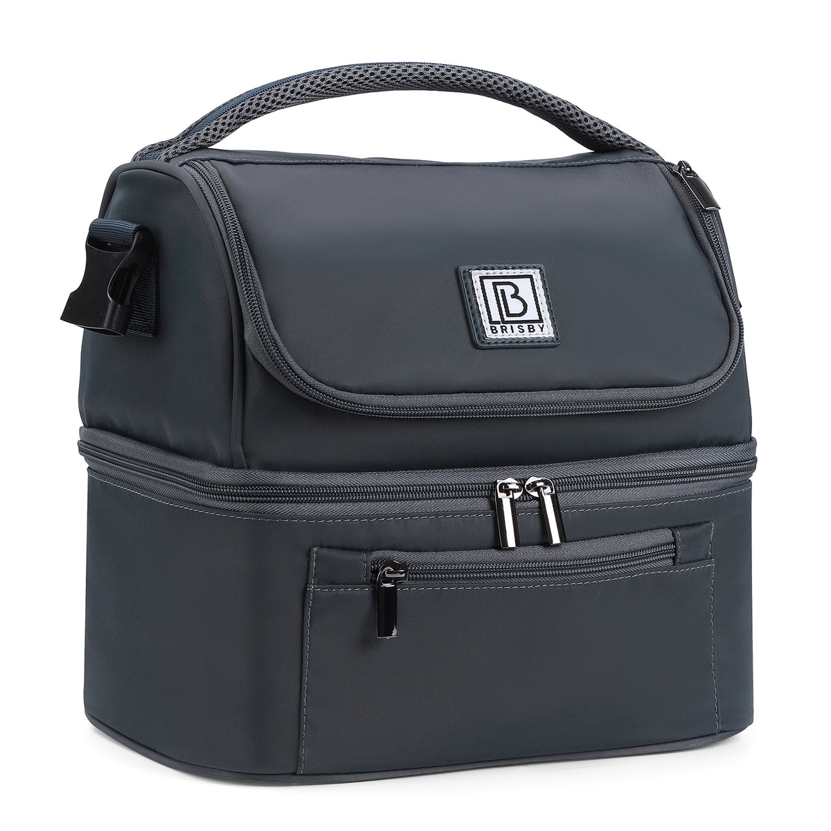 Brisby Koeltas Lunchtas 11 Liter – 4-Laags Geïsoleerd – Inclusief 2 Koelelementen – 2 Compartimenten – Schouderband – Tot 10 Uur Koel - Urban Blue