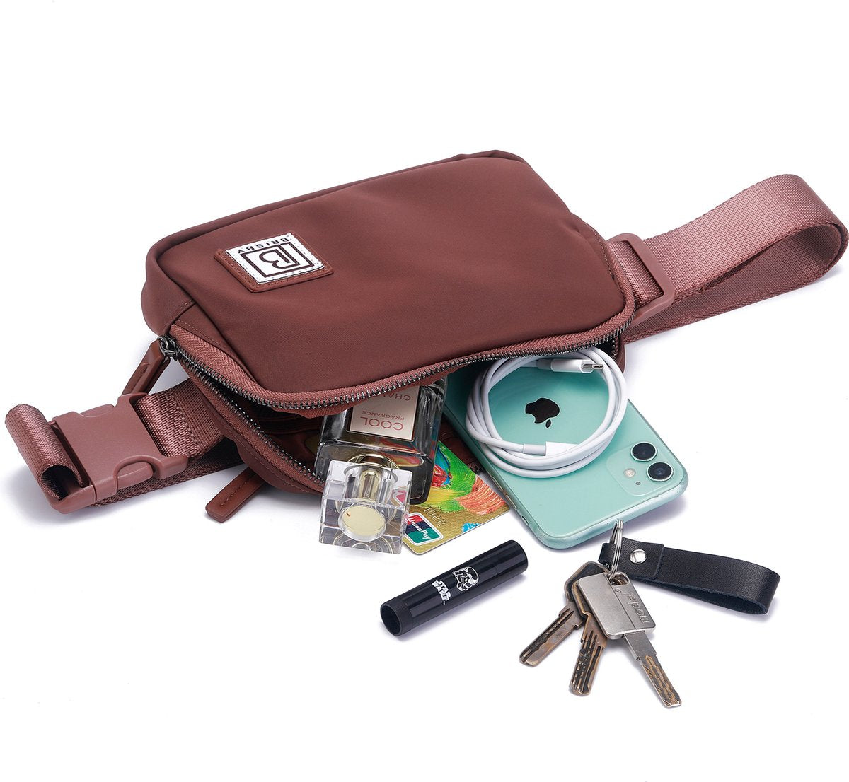 Hip bag 1L brown - pouch bag