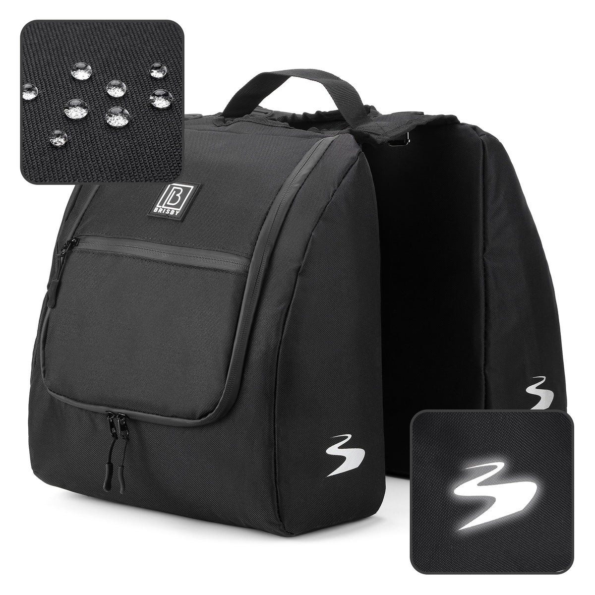 Brisby Dubbele Fietstas 28 Liter – Koeltas en Lunchtas – 4-laags Geïsoleerd – Voor Gewone en Elektrische Fiets – Waterafstotend met Waterdichte Ritsen – Zwart