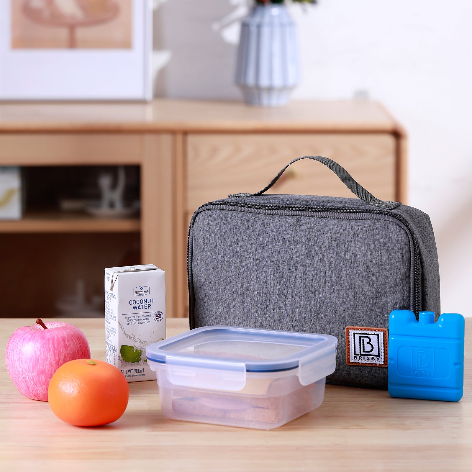 Cooler bag 2.5L dark gray - 4-layer insulated - free cooling element