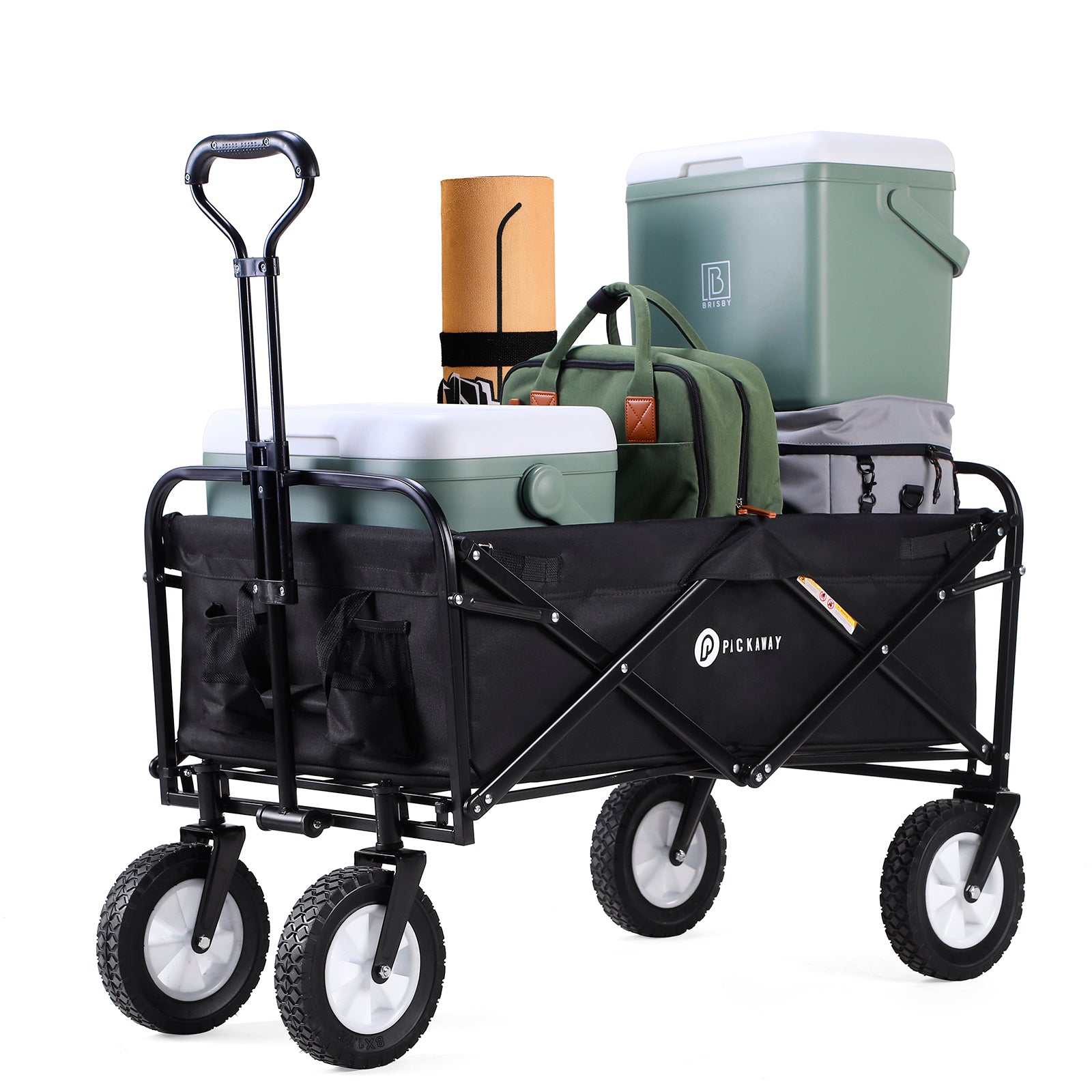 Packaway Bolderkar 70kg zwart - opvouwbaar - wasbaar