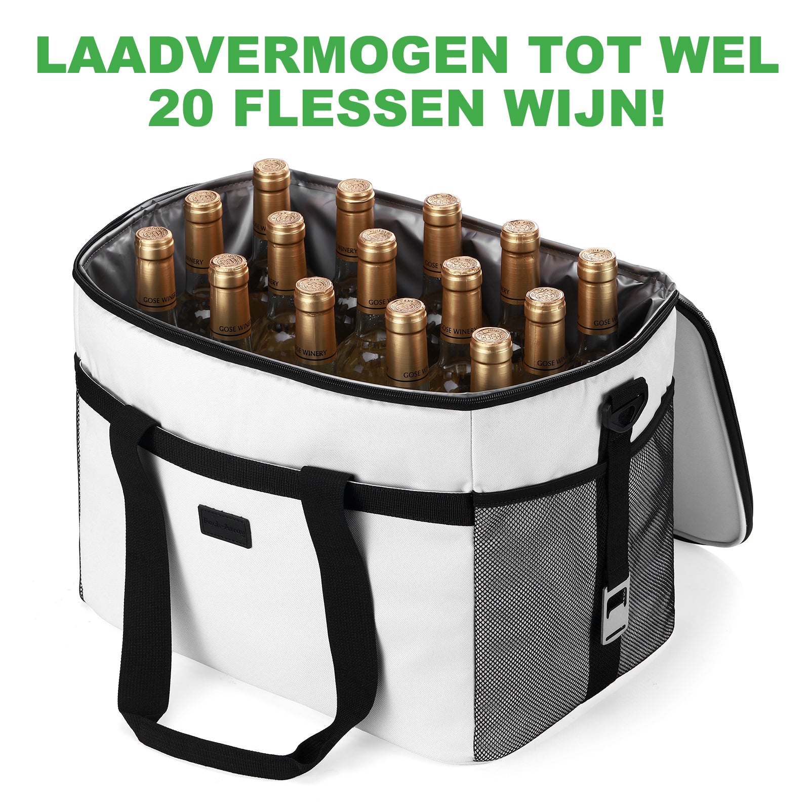 Packaway Koeltas 30L wit - incl. 4 koelelementen, draagband