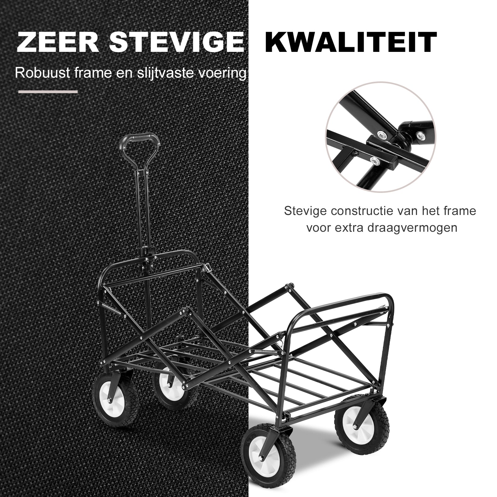 Packaway Bolderkar 70kg taupe - opvouwbaar - wasbaar