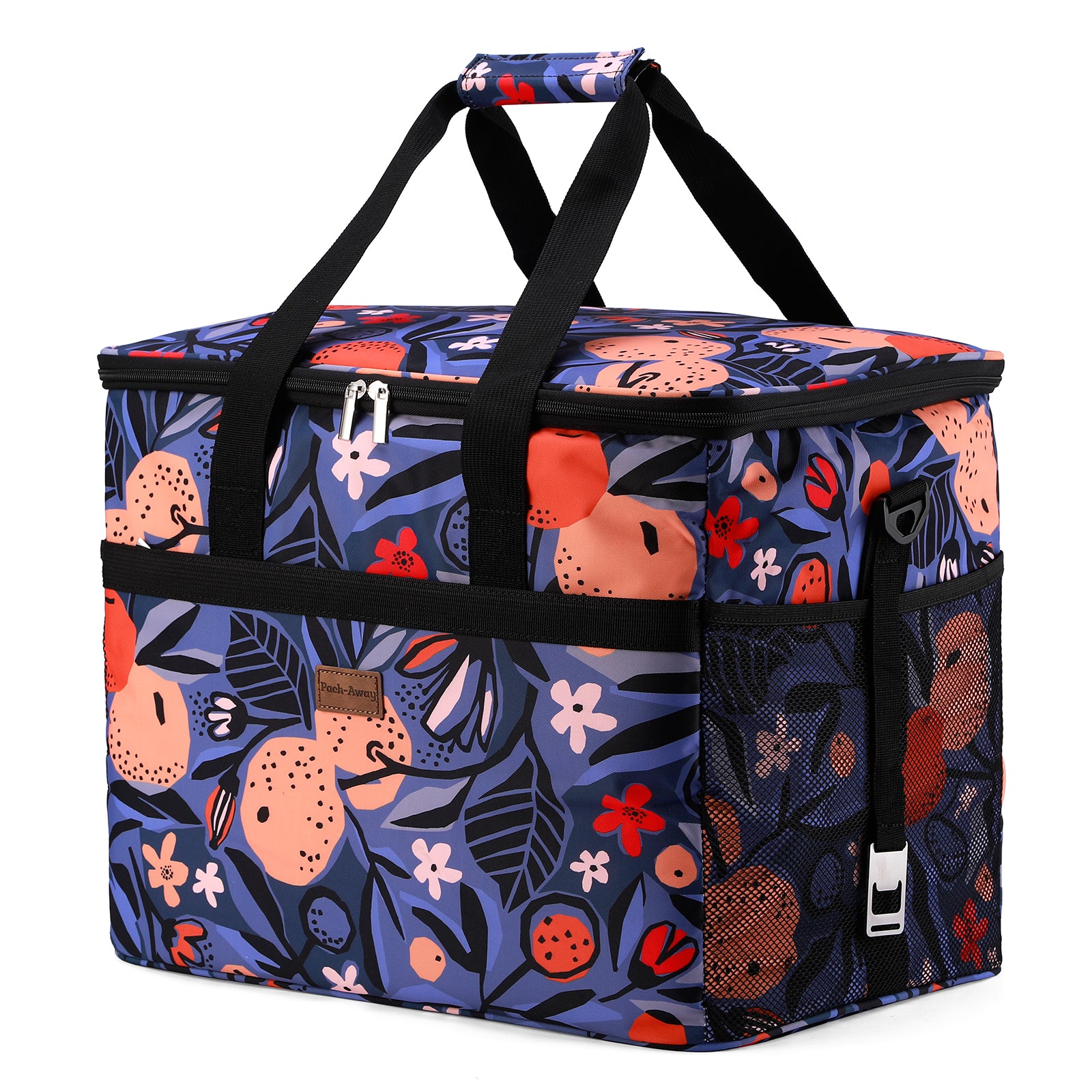 Cooler bag 40L valencia - lunch bag - foldable - 4-layer insulated - incl. 6 free cooling elements and carrying strap