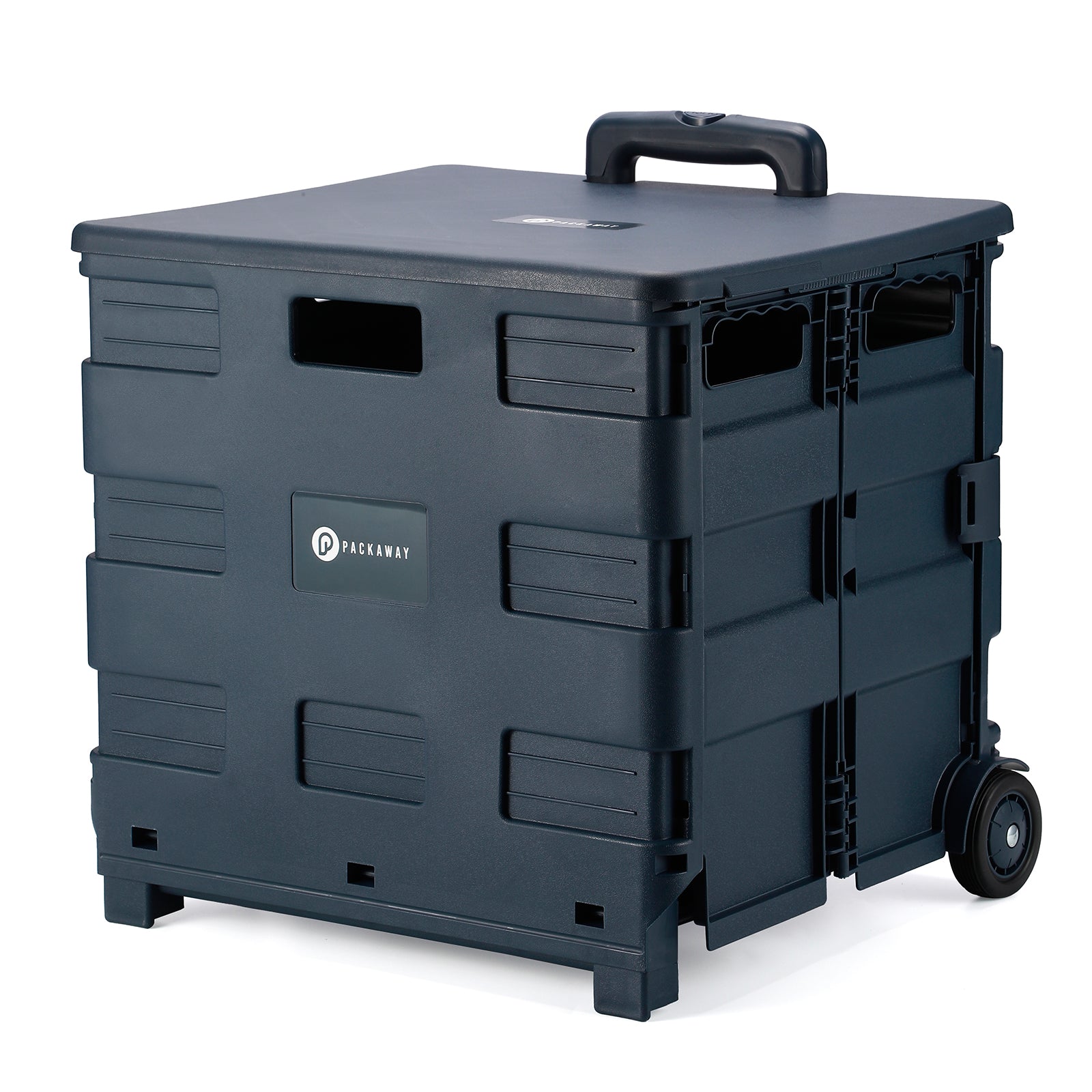 Packaway Boodschappentrolley krat XL 50L blauw - incl. deksel