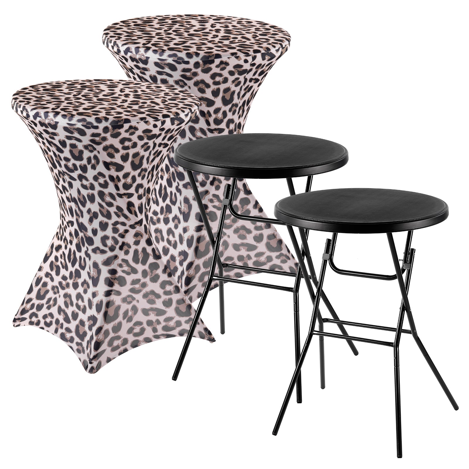 Bardi Stretch Statafelhoes - Statafelrok 2 Stuks - 80 x 110 cm. Tiger
