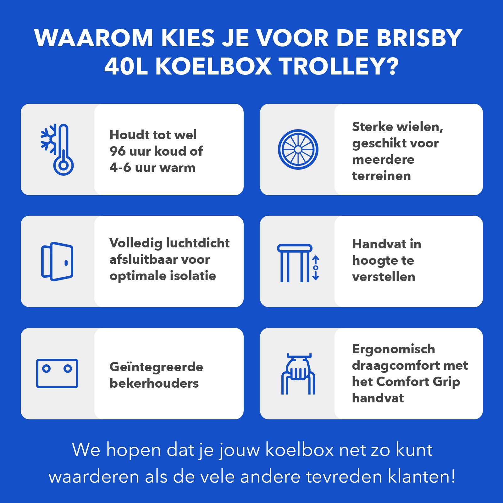 Koelbox trolley 40 zwart - Telescopisch handvat - incl. 4 koelelementen