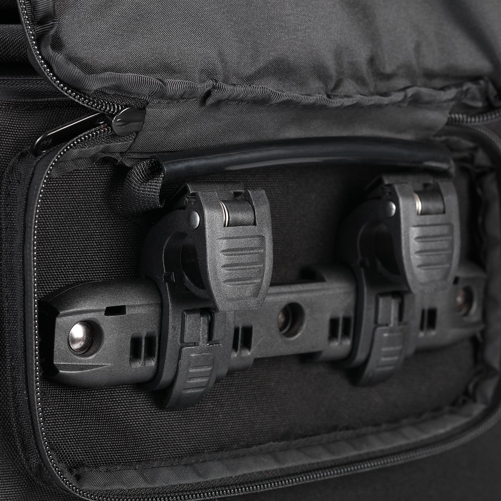 3 in 1 waterproof rolltop bicycle bag set 40-52L black-gray - 100% reflection - high visibility - bicycle bag - backpack - shoulder bag