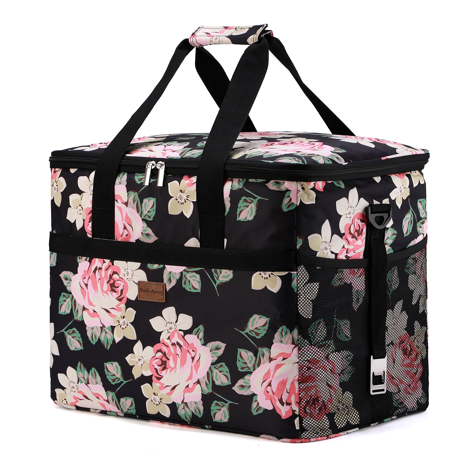 Packaway Koeltas 40L black flower - incl. 6 koelelementen, draagband