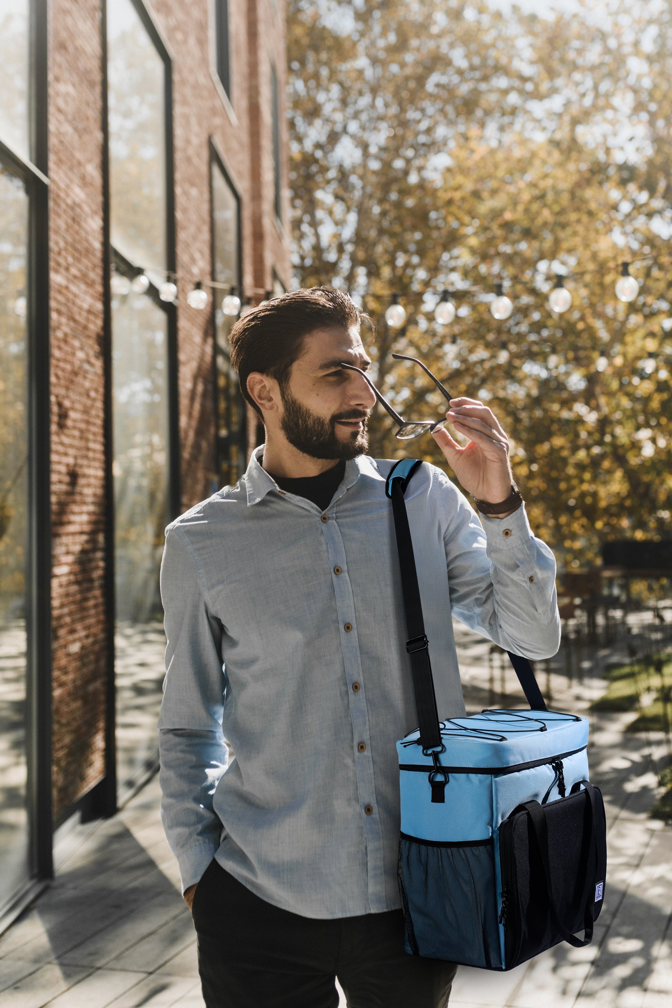 Brisby Koeltas 30L blauw-zwart - incl. 4 koelelementen