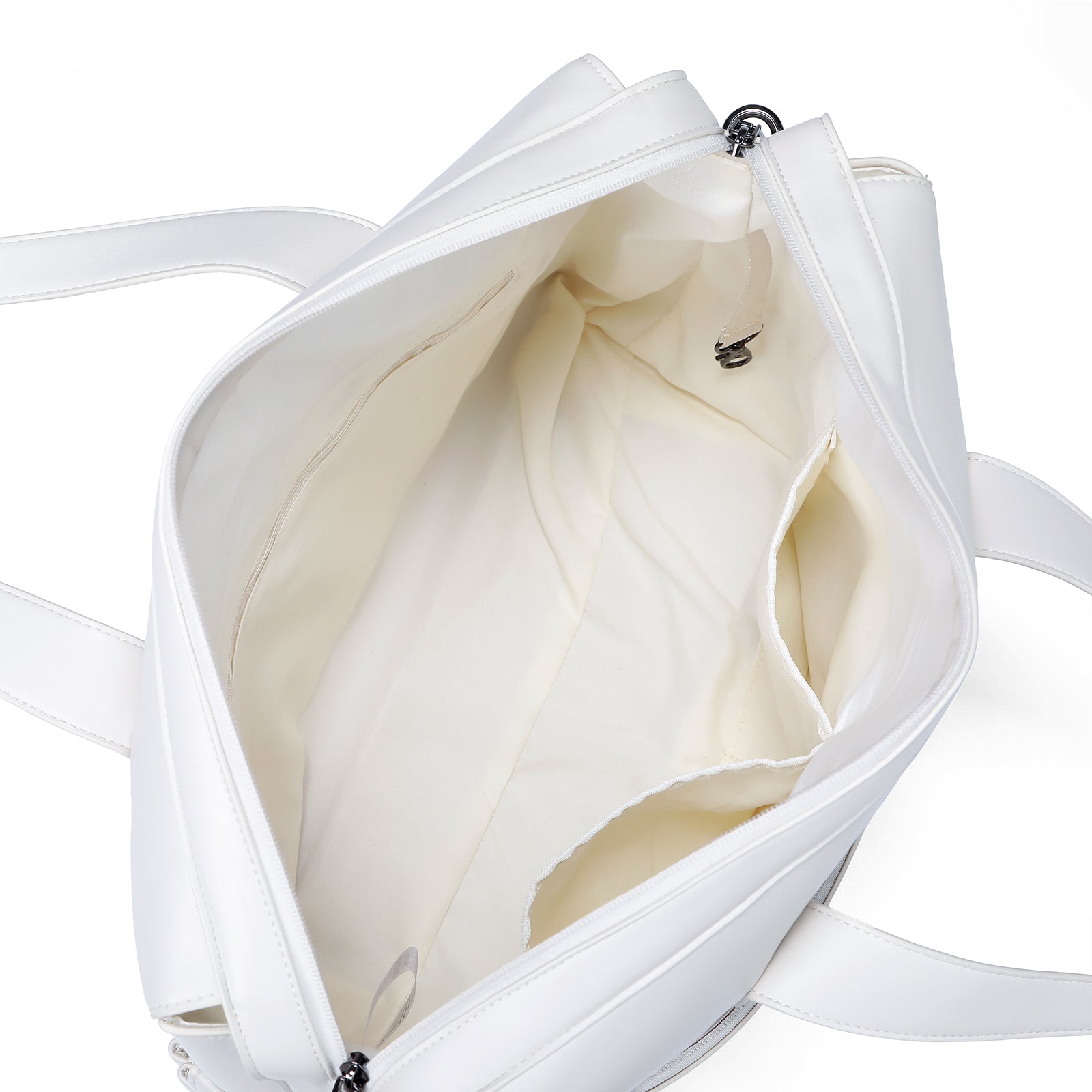 Venezia weekend bag white - shoulder bag - travel bag - hand luggage - hard-wearing - incl. hanging hooks - PU leather