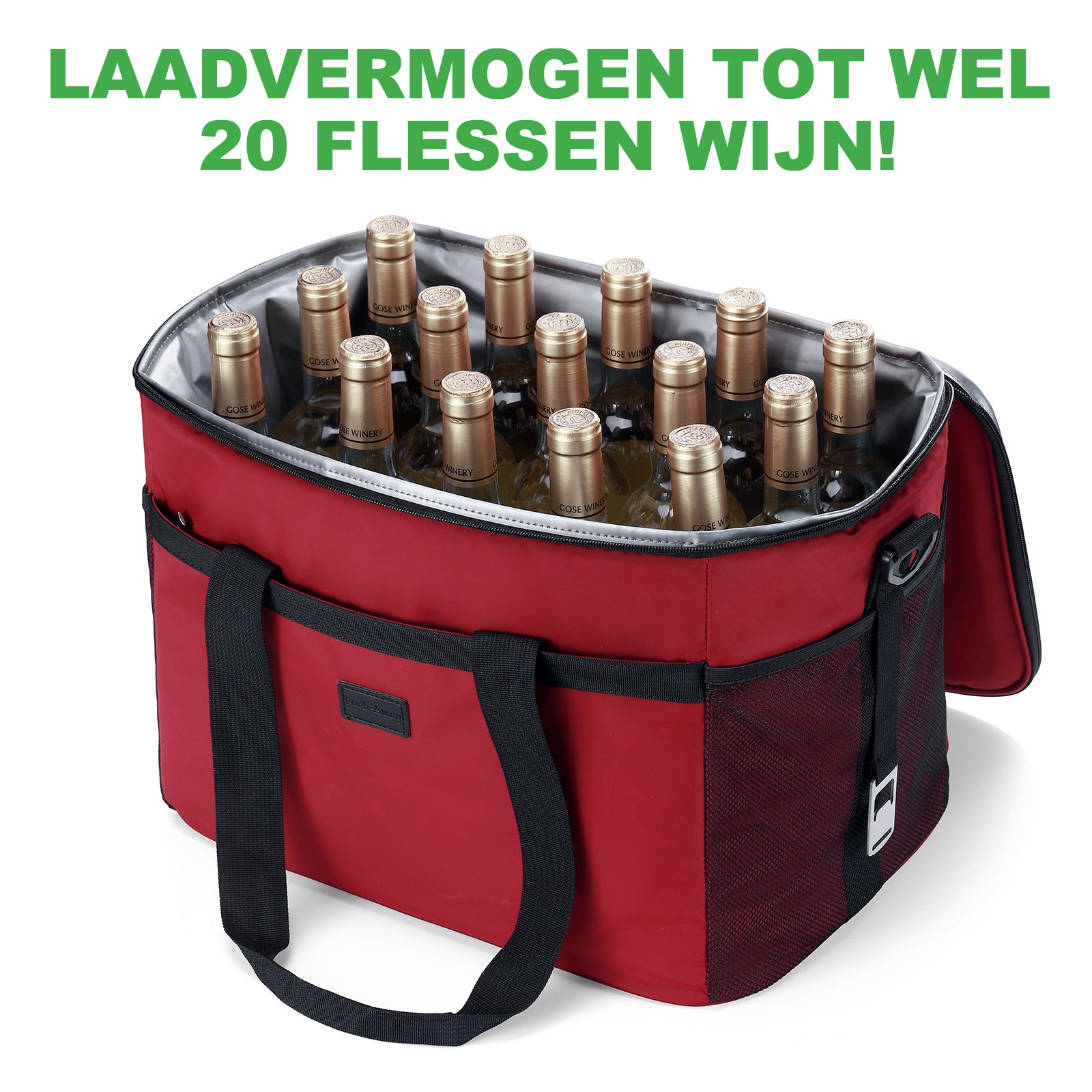 Packaway Koeltas 30L rood - incl. 4 koelelementen, draagband