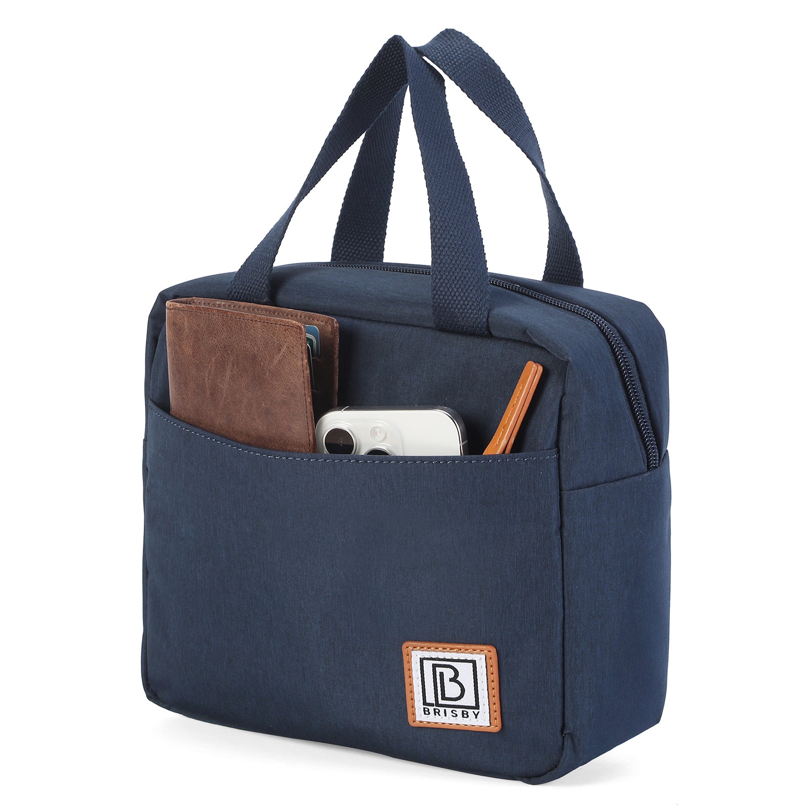 Brisby 4 Layer Insulated Cooler Bag - Lunch Bag - Breast Pump Bag 4 Liter - Blue