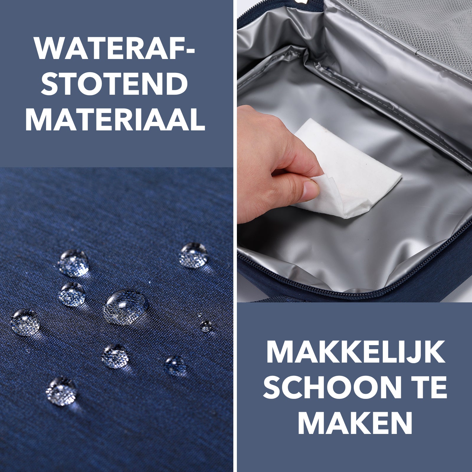 Brisby Koeltas & Lunchtas 2,5 Liter voor Kinderen - Inclusief Koelelement & Naamkaartje - Blauw