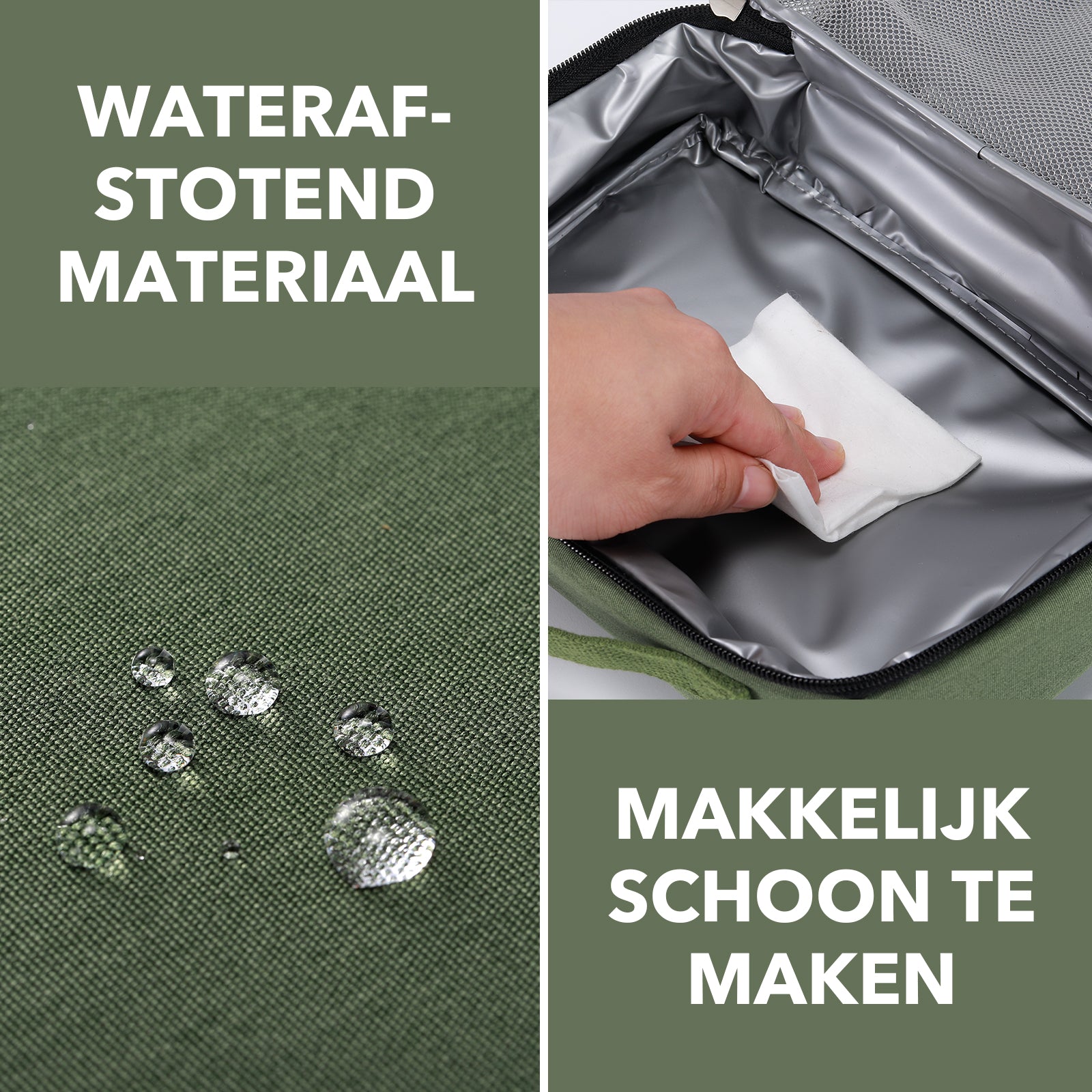 Brisby Koeltas & Lunchtas 2,5 Liter voor Kinderen - Inclusief Koelelement & Naamkaartje - Eenhoorn - Groen