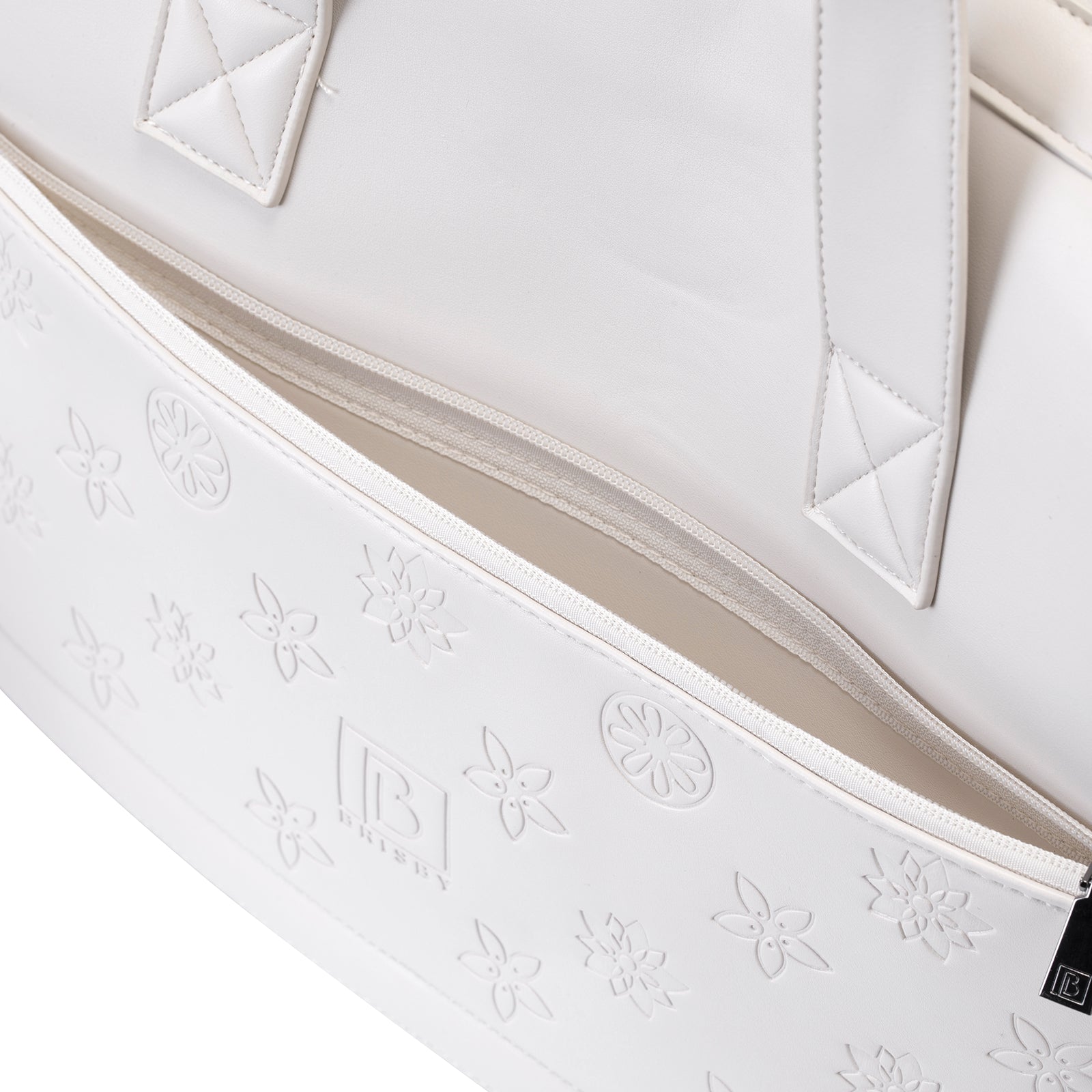 Venezia weekend bag white - shoulder bag - travel bag - hand luggage - hard-wearing - incl. hanging hooks - PU leather